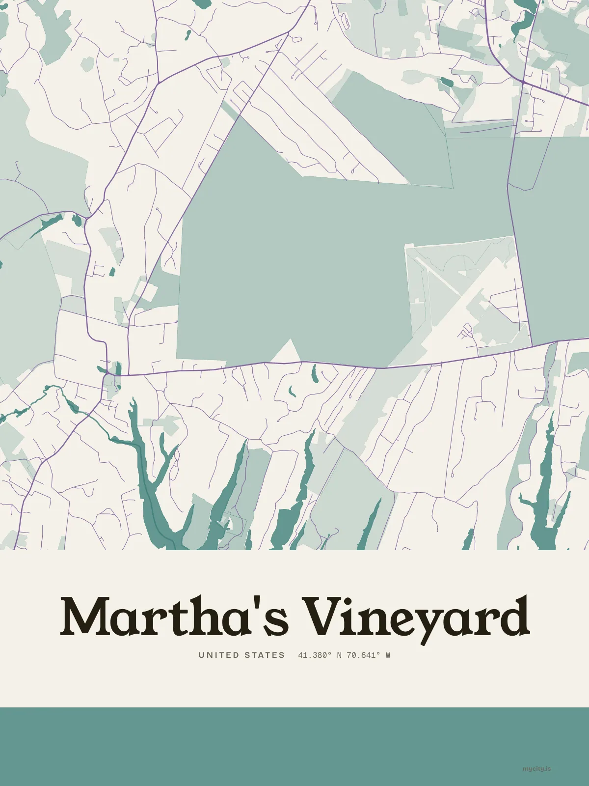 Martha's Vineyard map print
