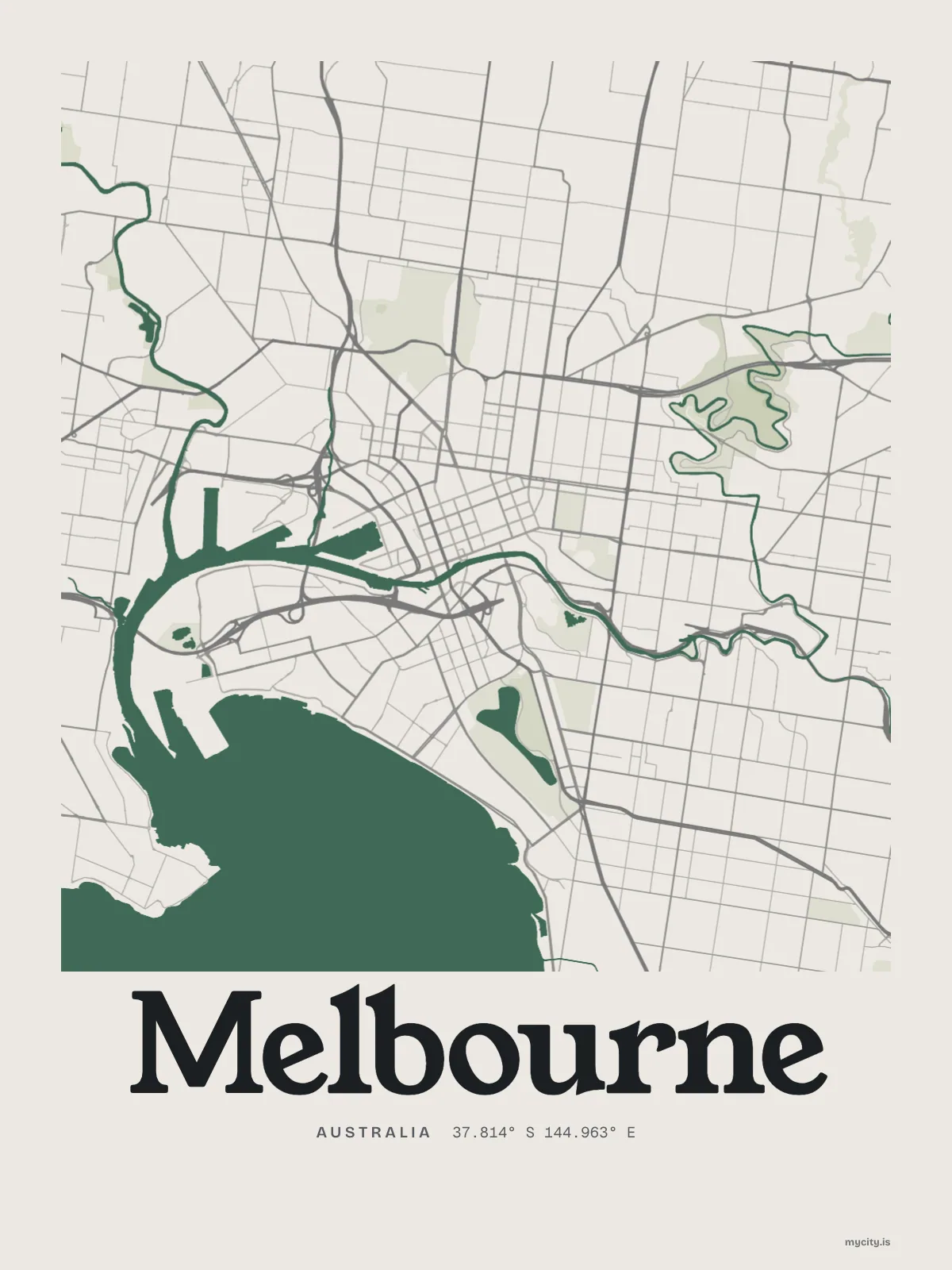 Melbourne, Waterline map