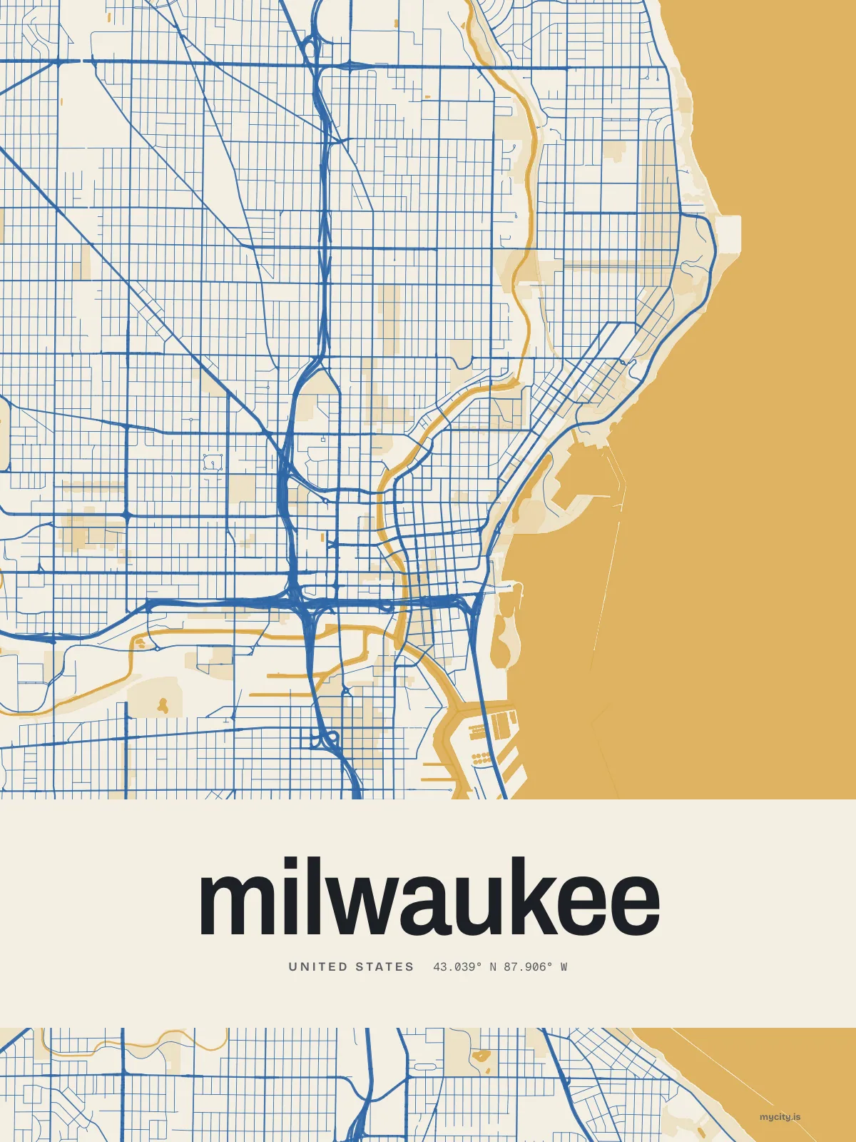 Milwaukee map print
