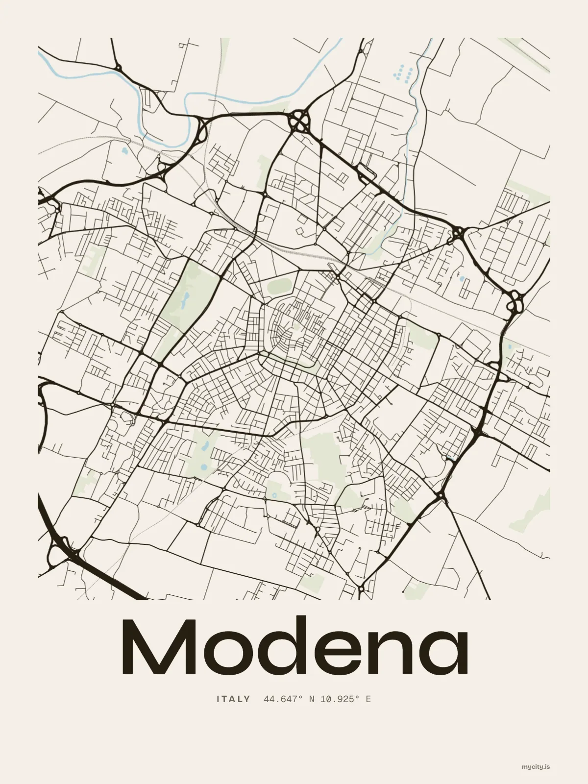 Modena map print