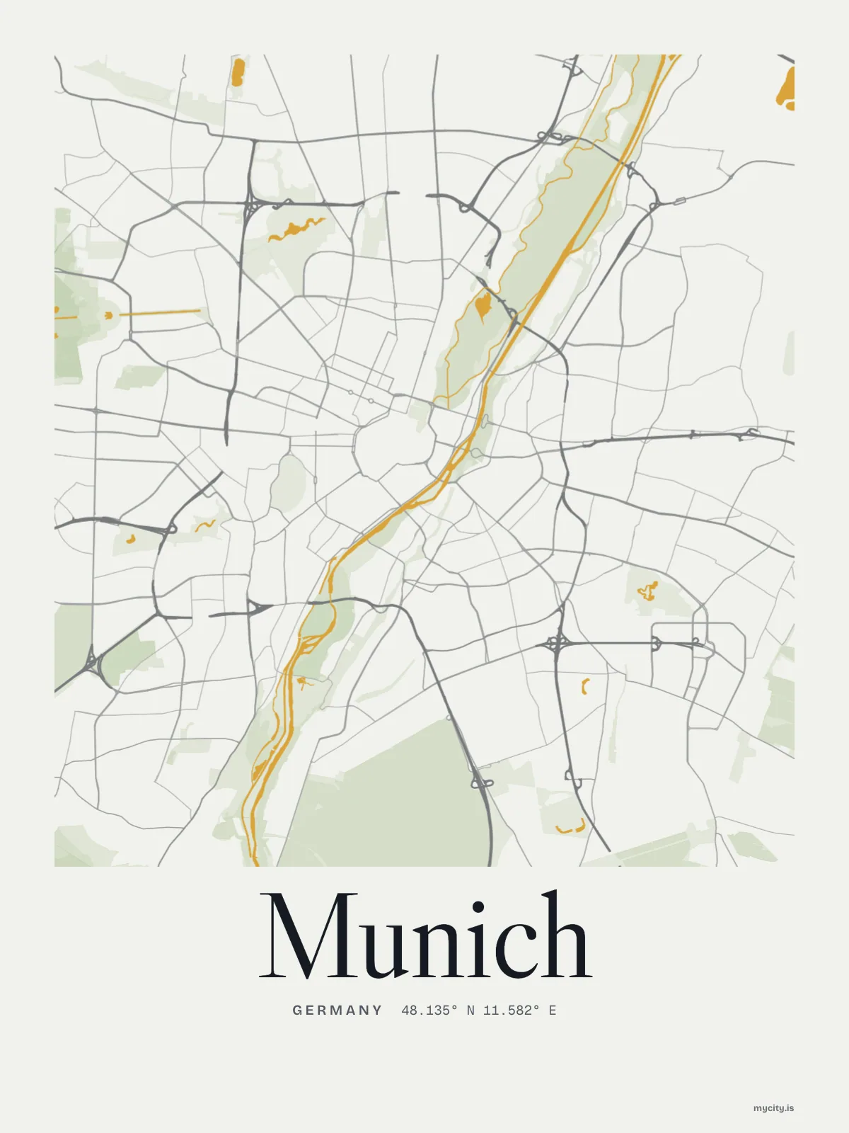 Munich map print