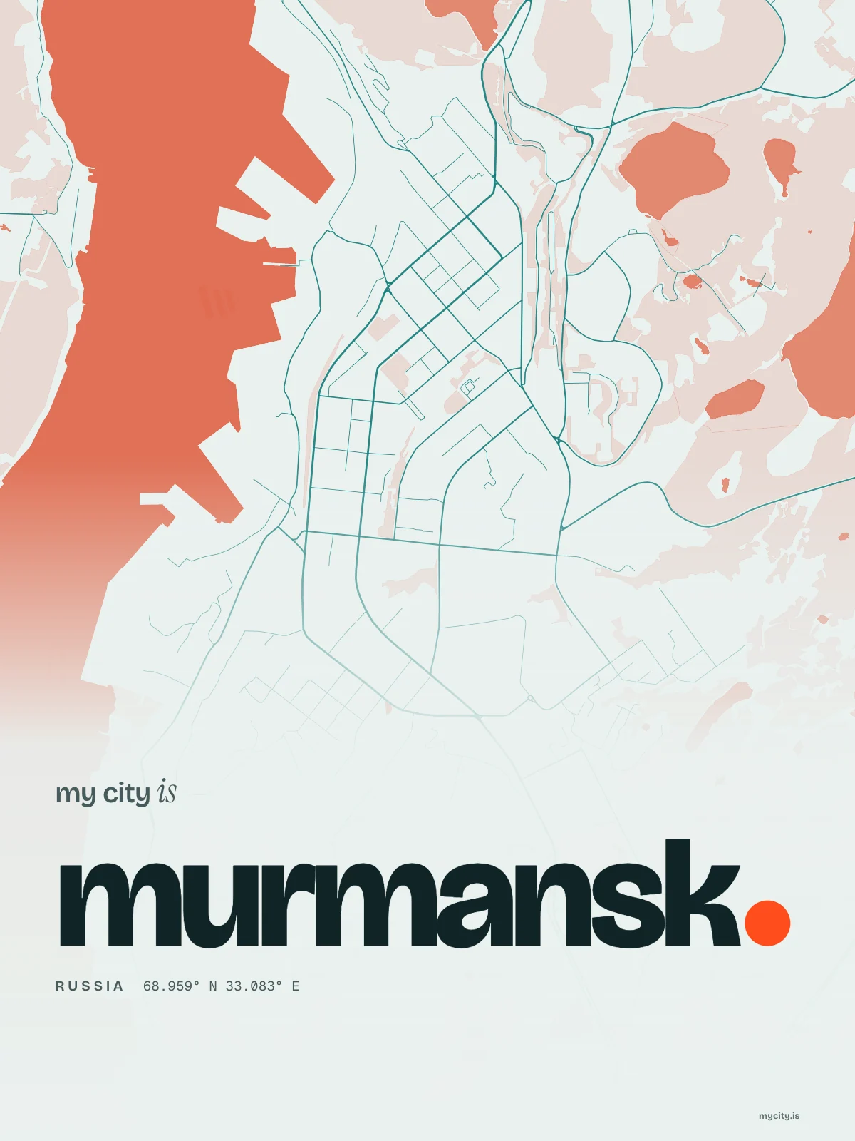 Murmansk, Riso map