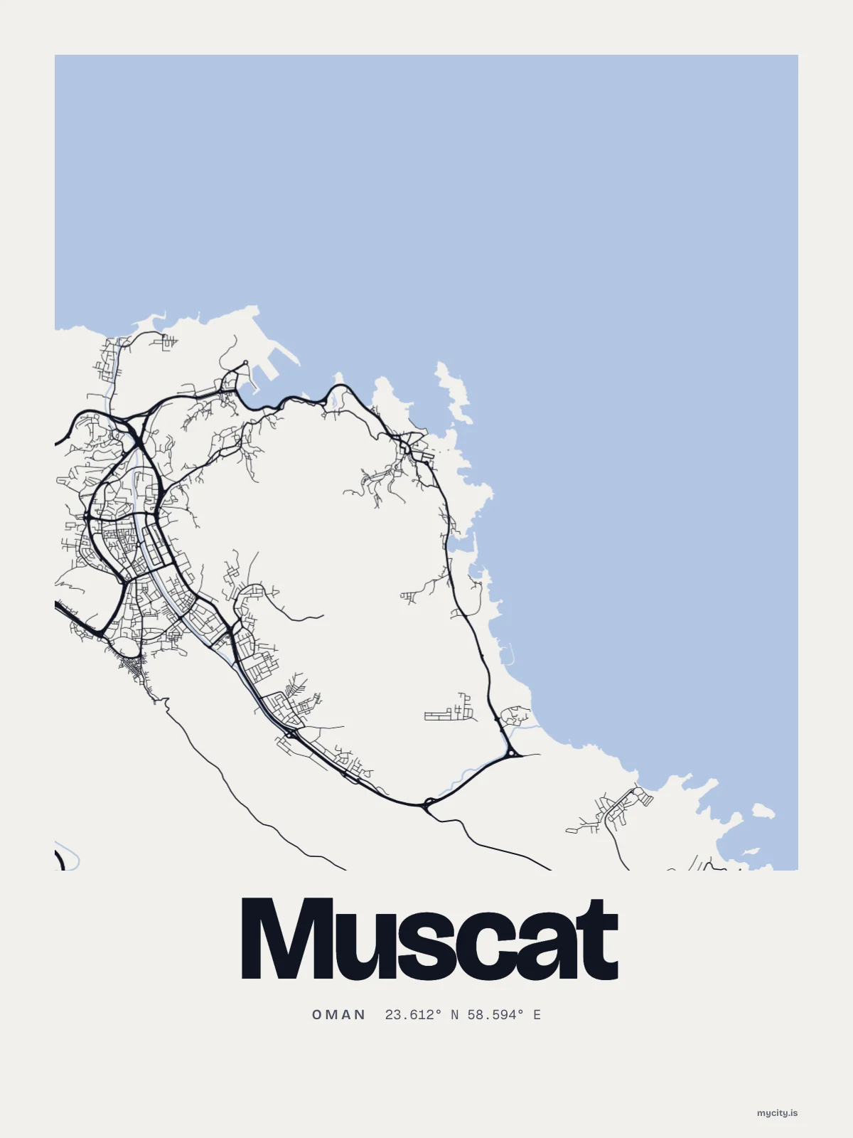 Muscat map print