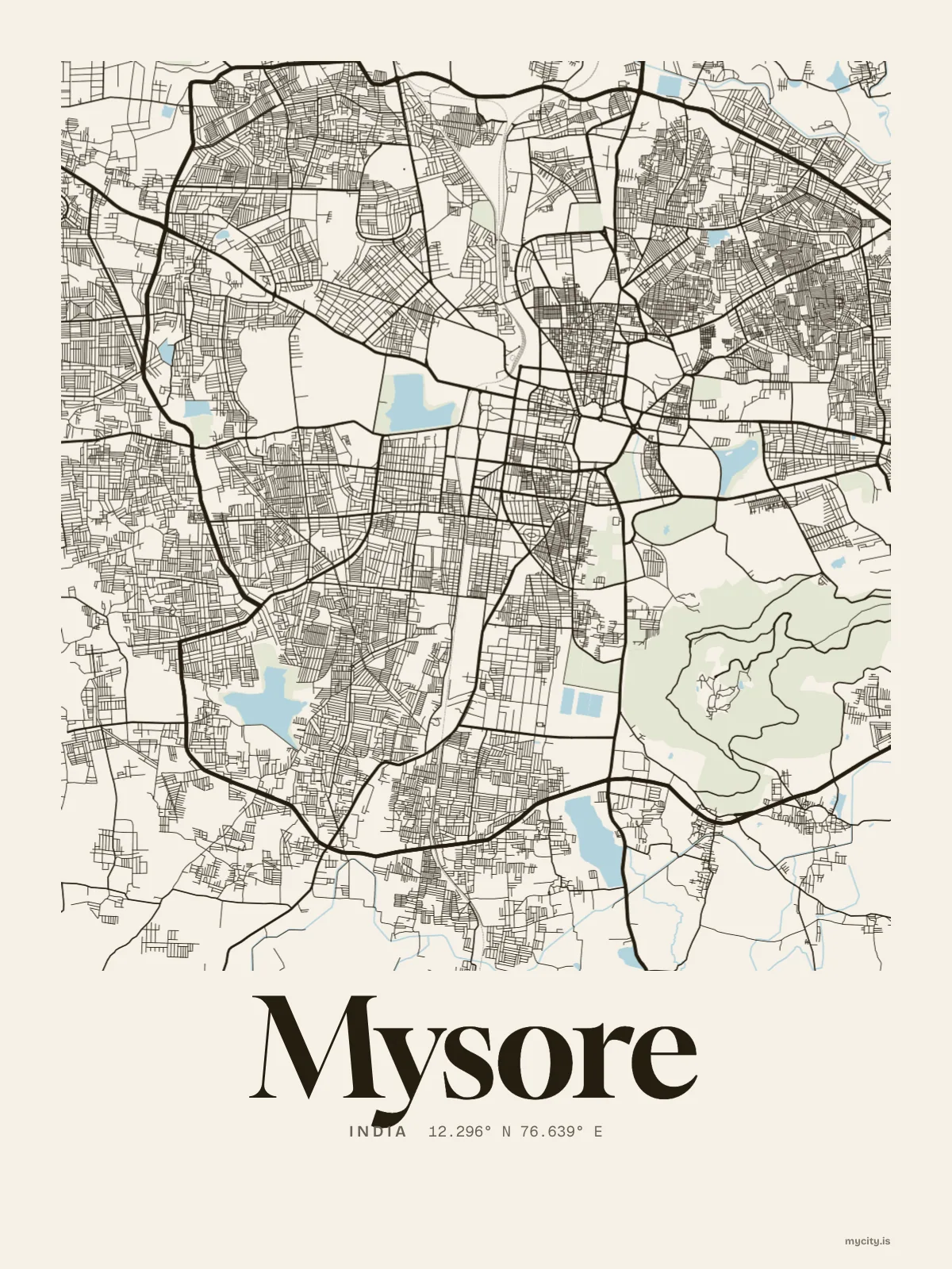 Mysore map print