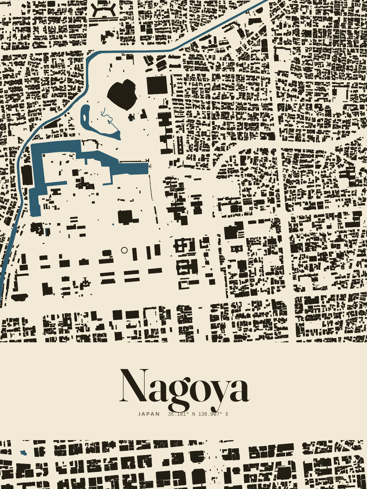 Nagoya, Figure Ground map