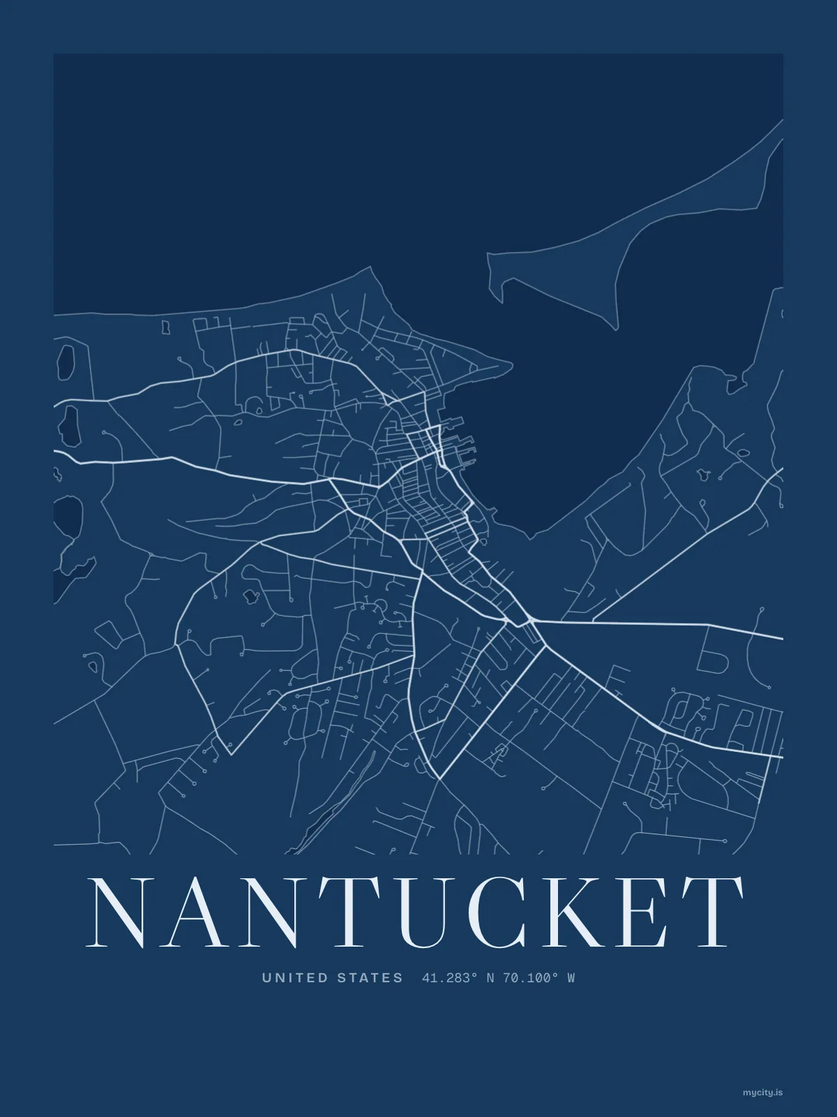 Nantucket map print