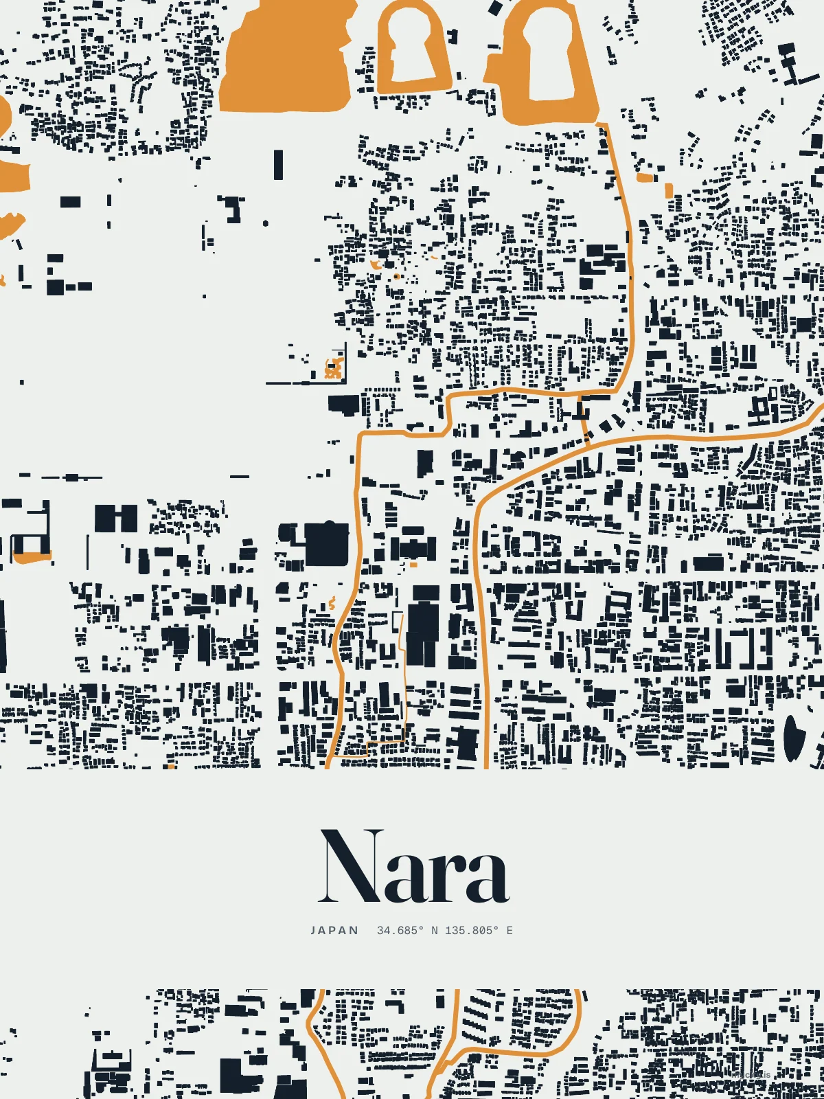 Nara, Figure Ground map