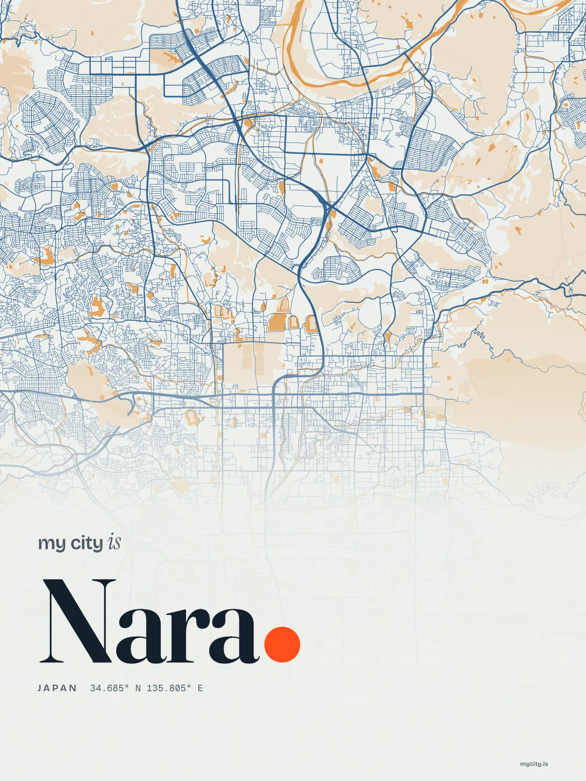 Nara, Riso map