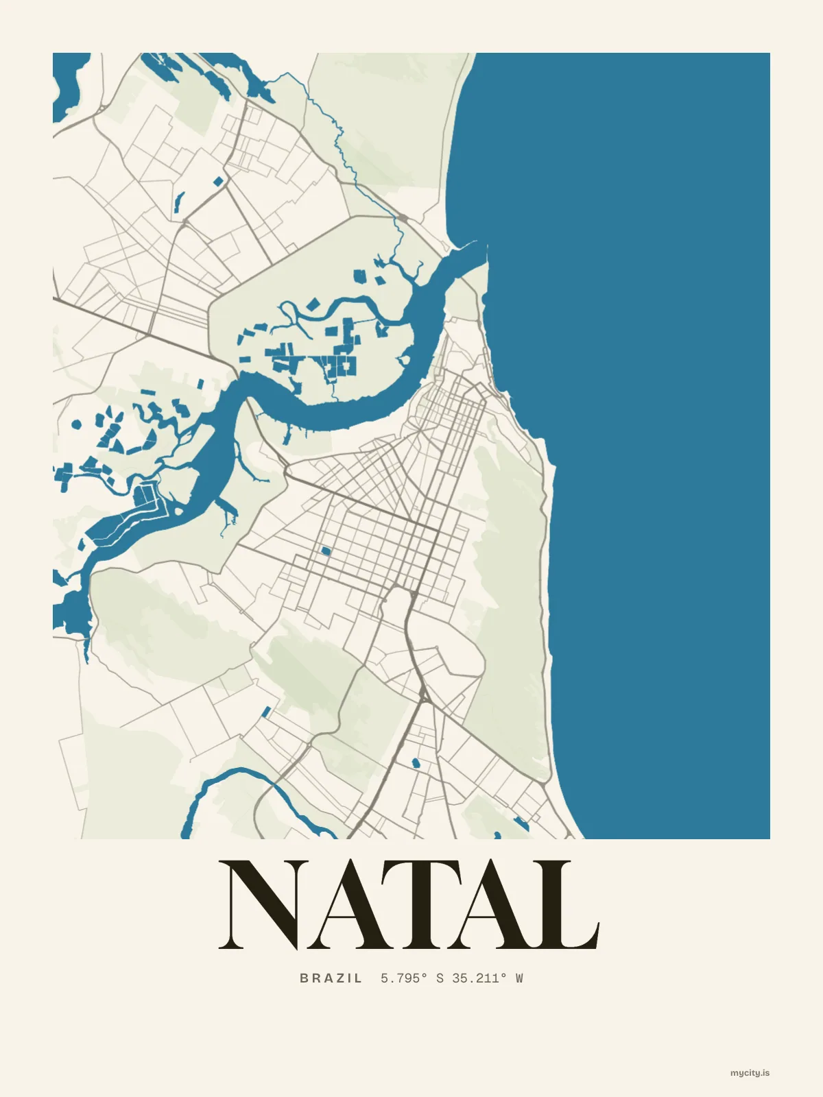 Natal map print