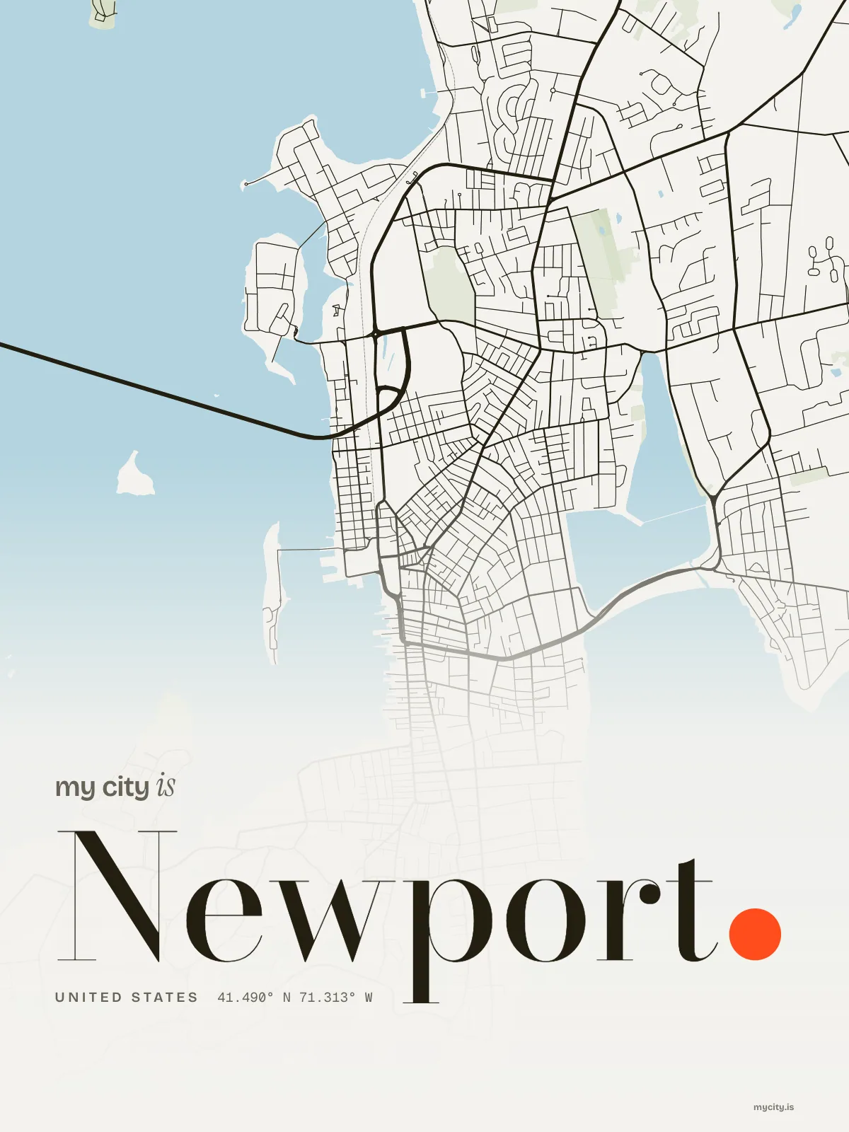 Newport, Ink map