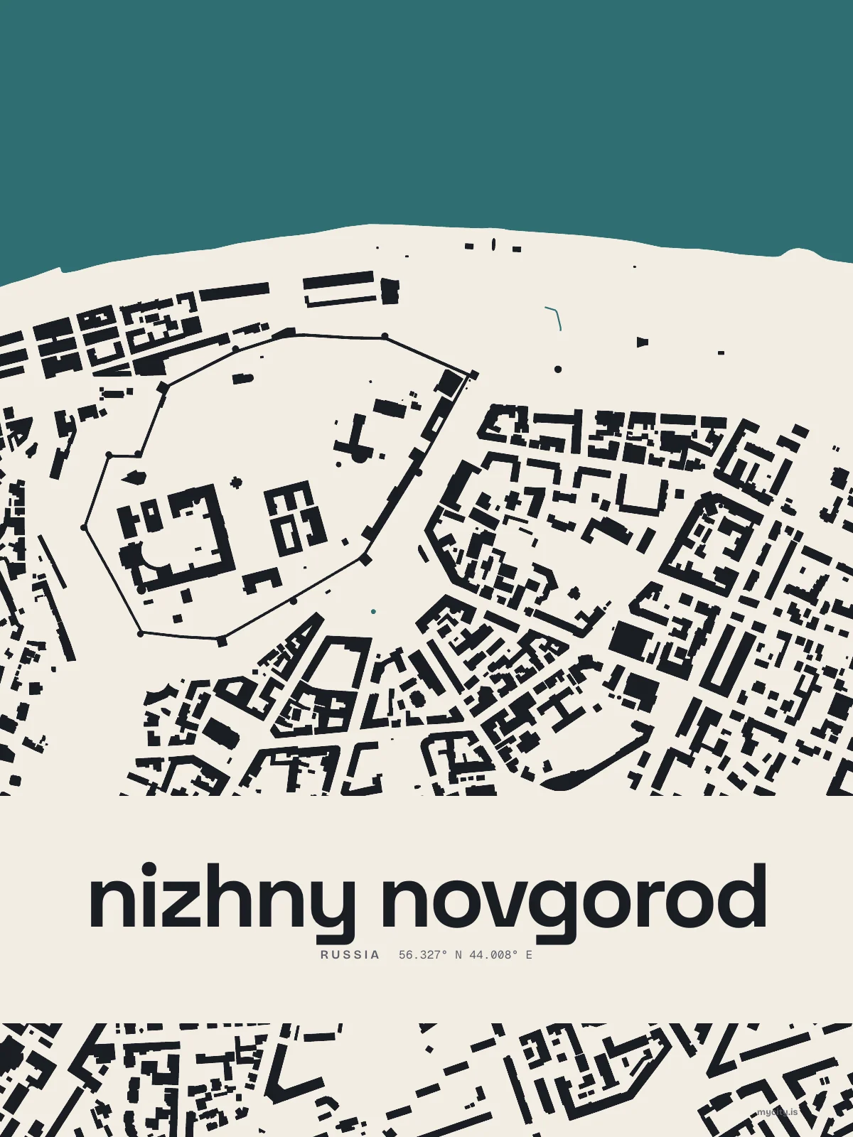 Nizhny Novgorod, Figure Ground map