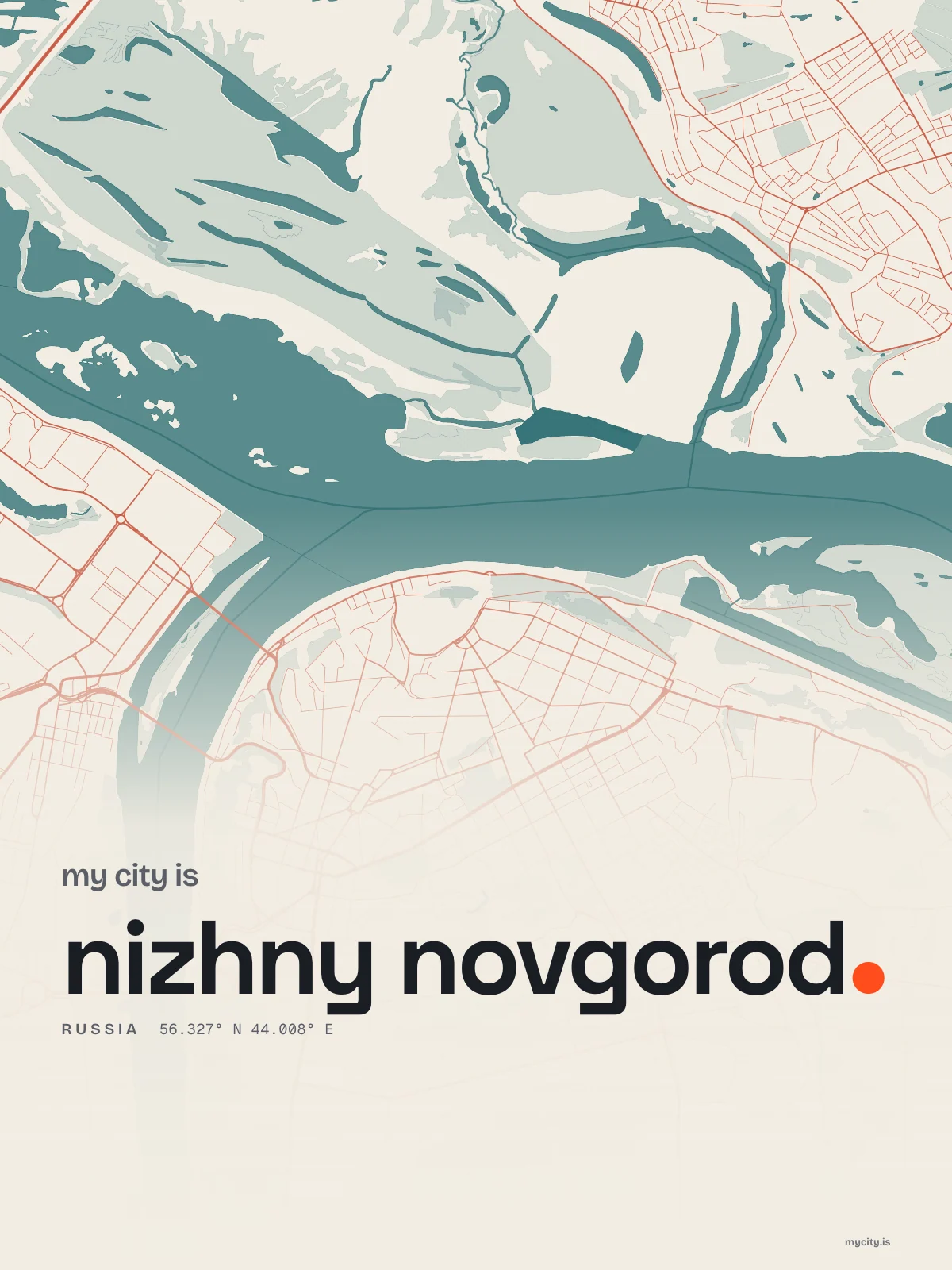 Nizhny Novgorod, Riso map