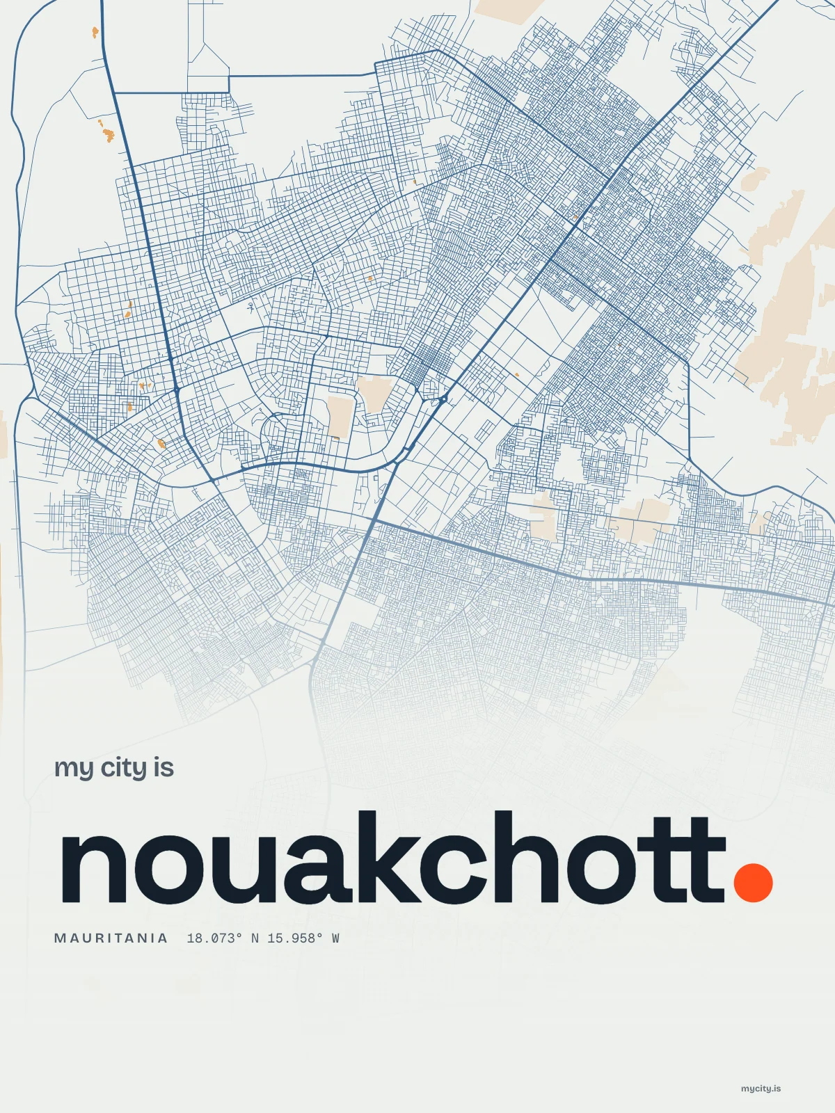 Nouakchott, Riso map