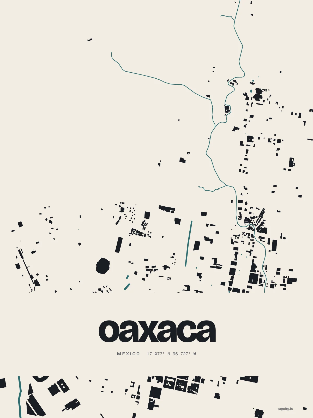 Oaxaca, Figure Ground map