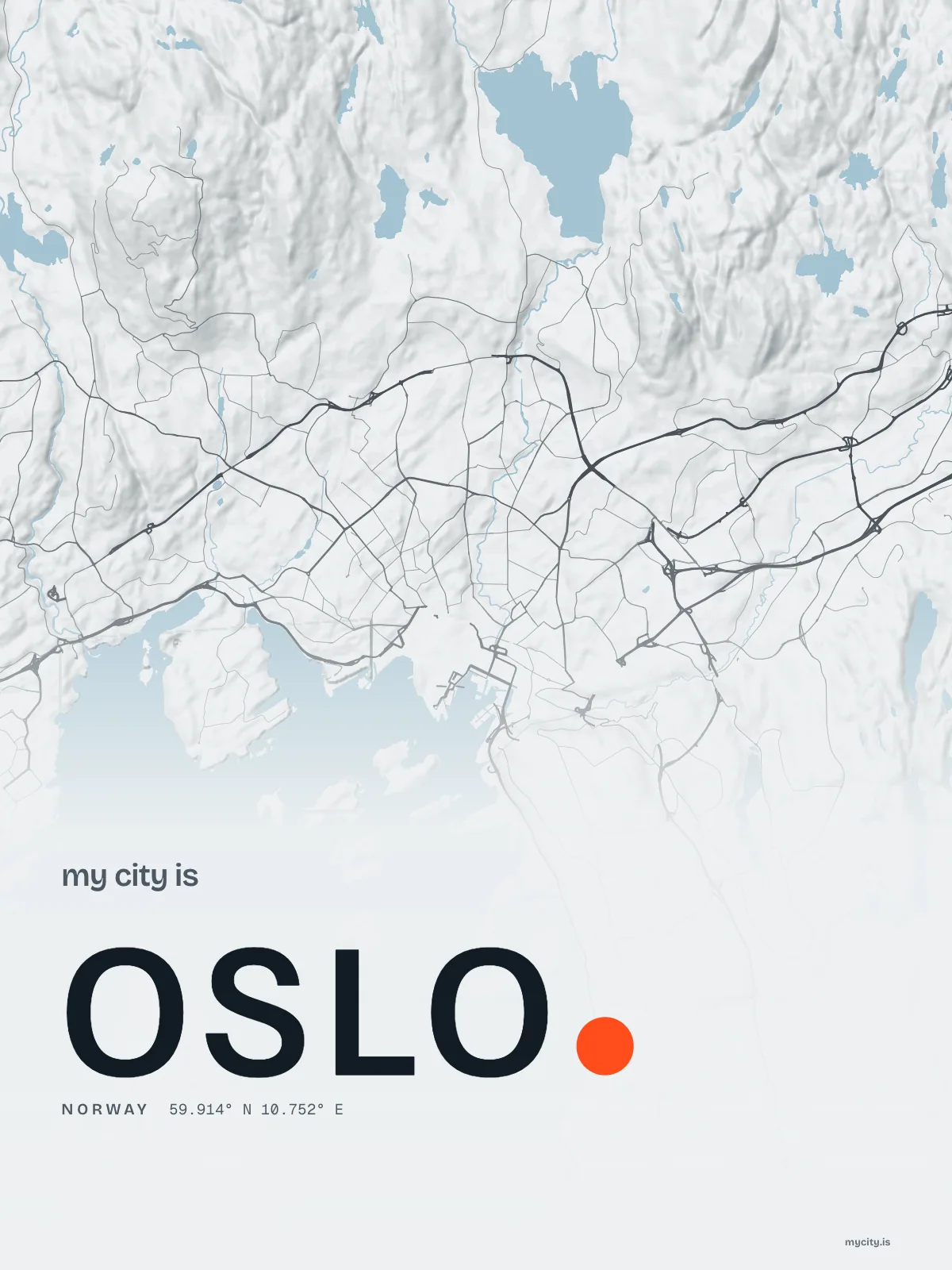 Oslo map print