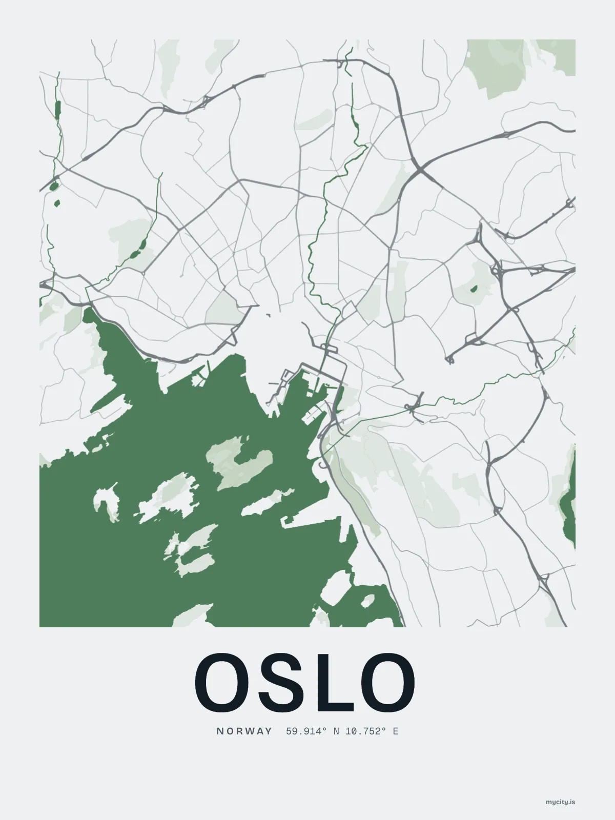 Oslo map print