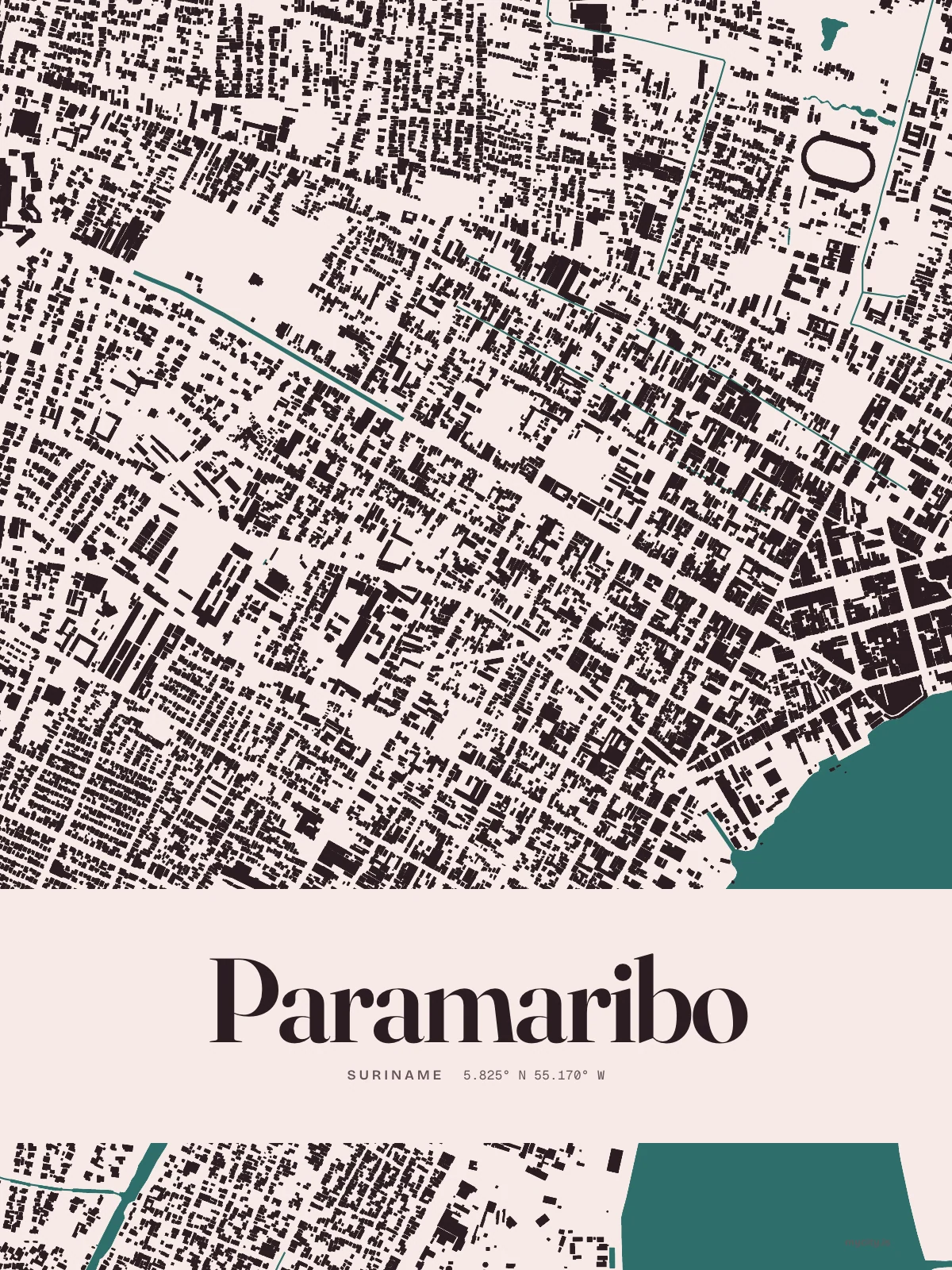 Paramaribo, Figure Ground map