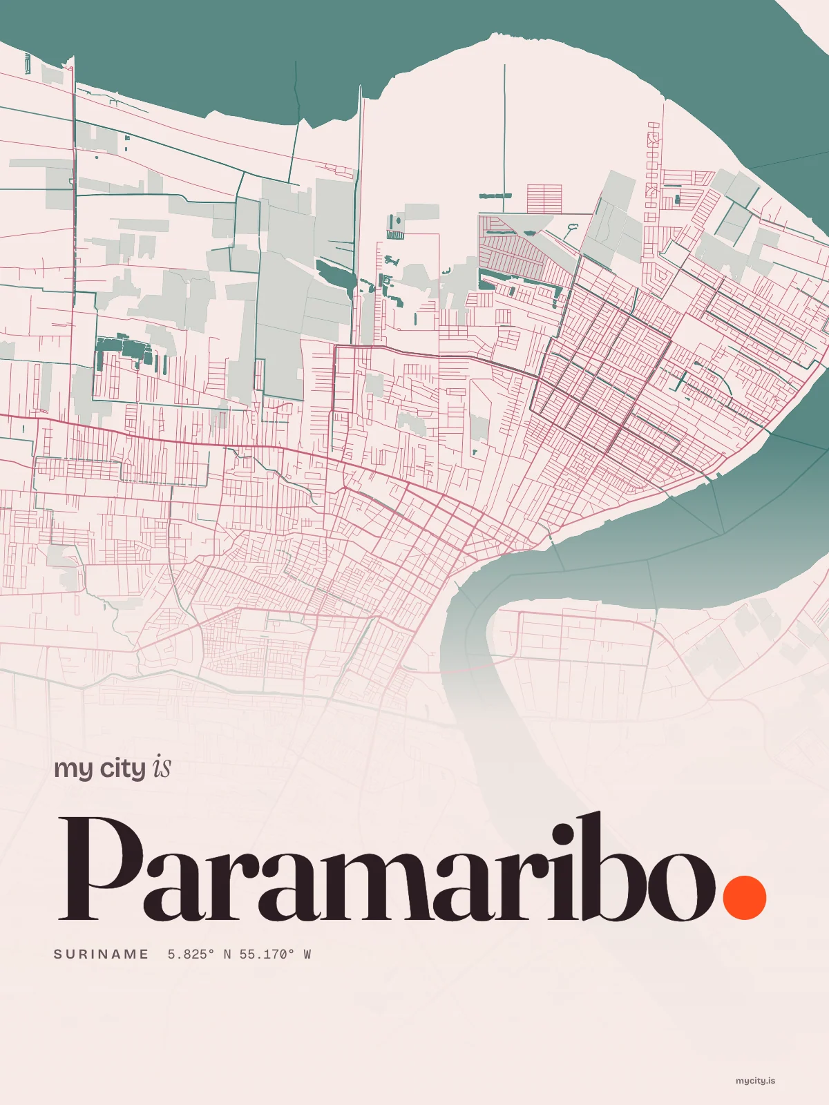 Paramaribo, Riso map