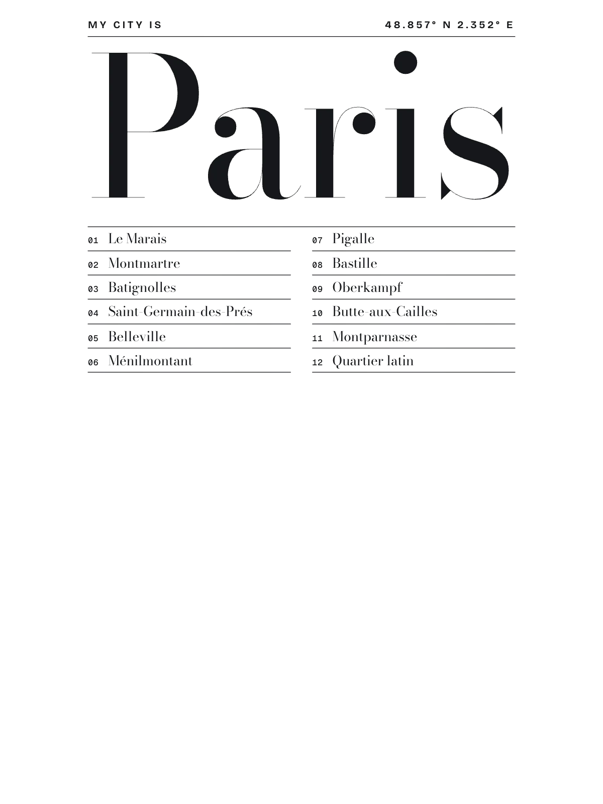 Paris, Index: Gazetteer