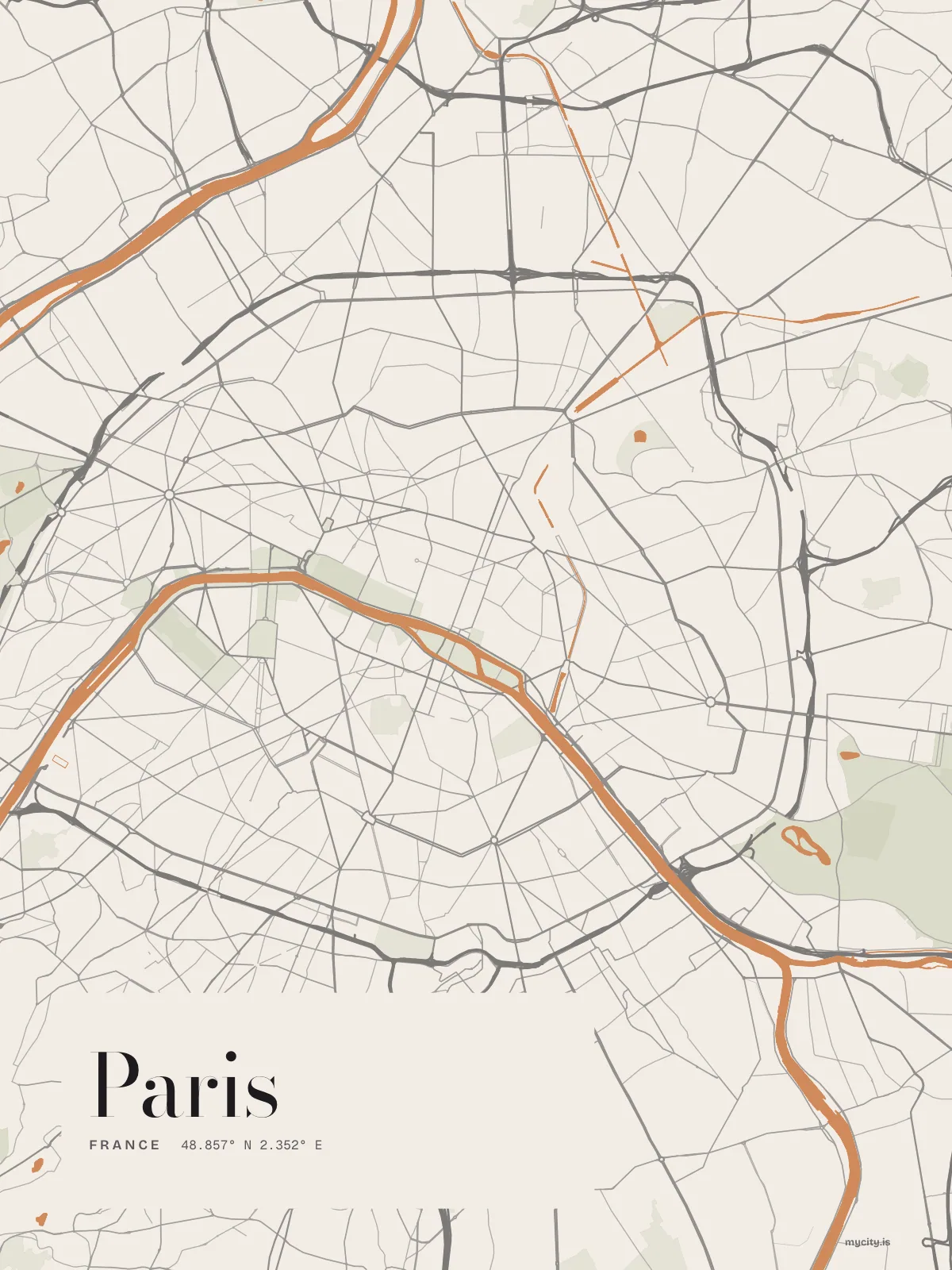 Paris, Waterline map