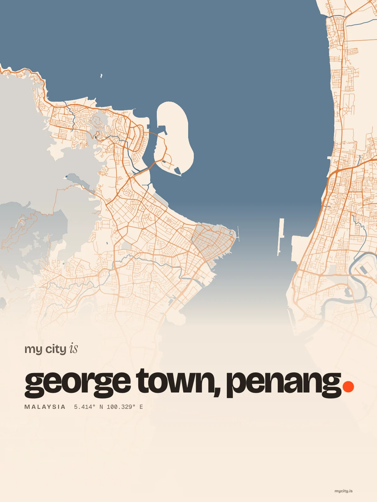 Penang, Riso map