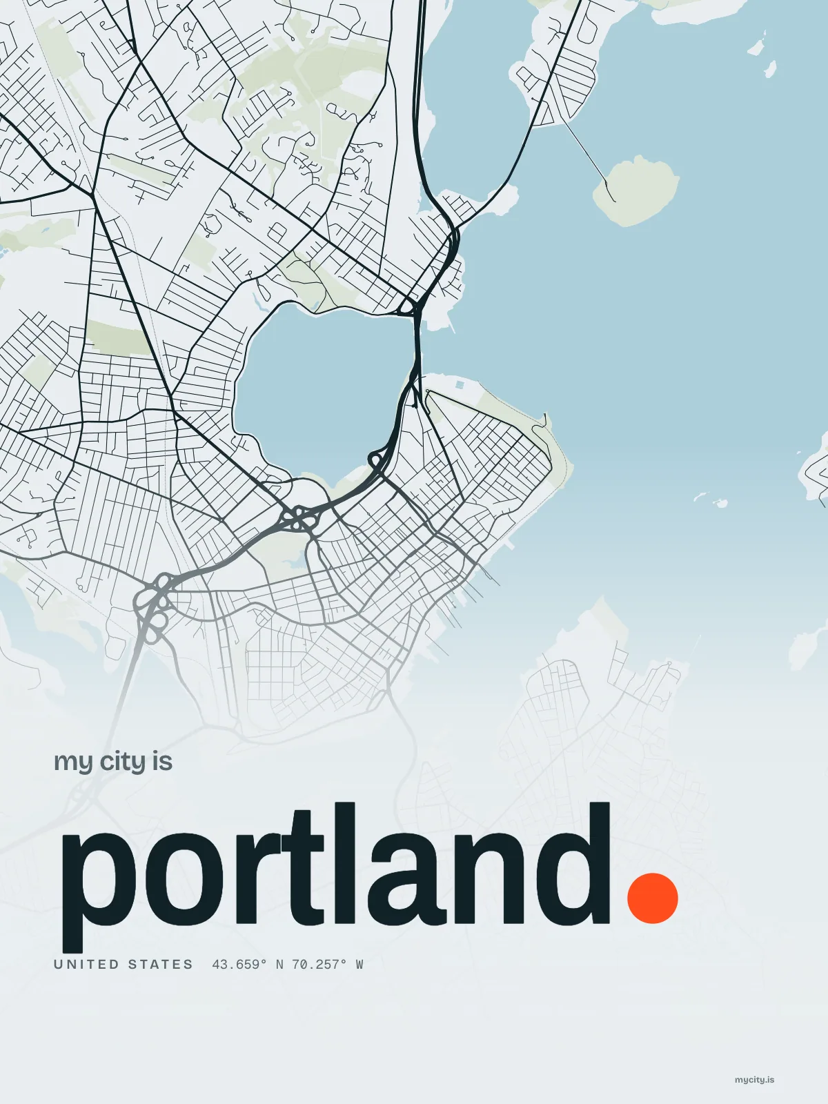 Portland, Maine, Ink map