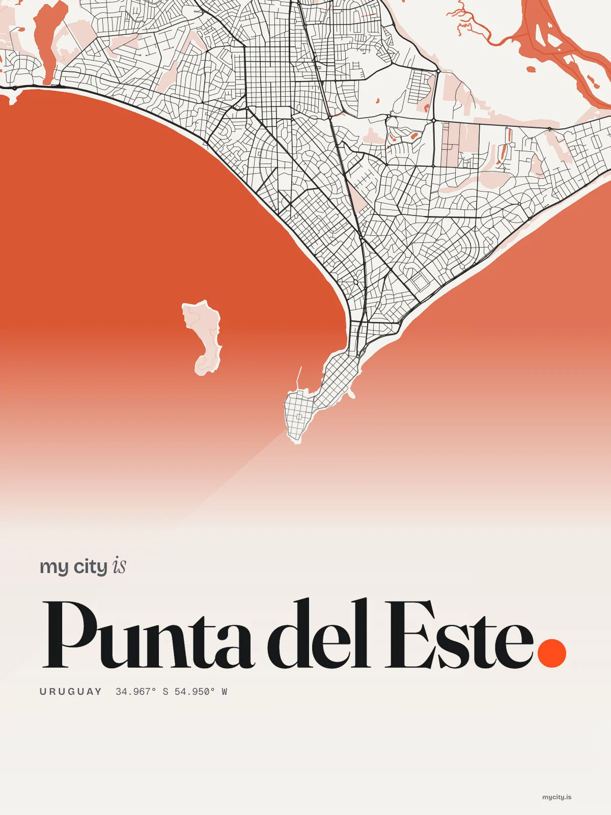 Punta del Este, Riso map