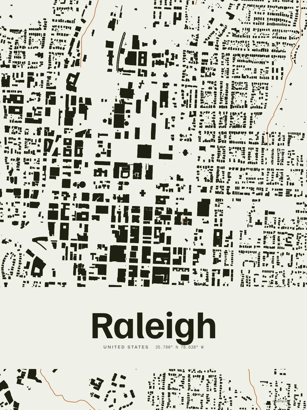 Raleigh, Figure Ground map
