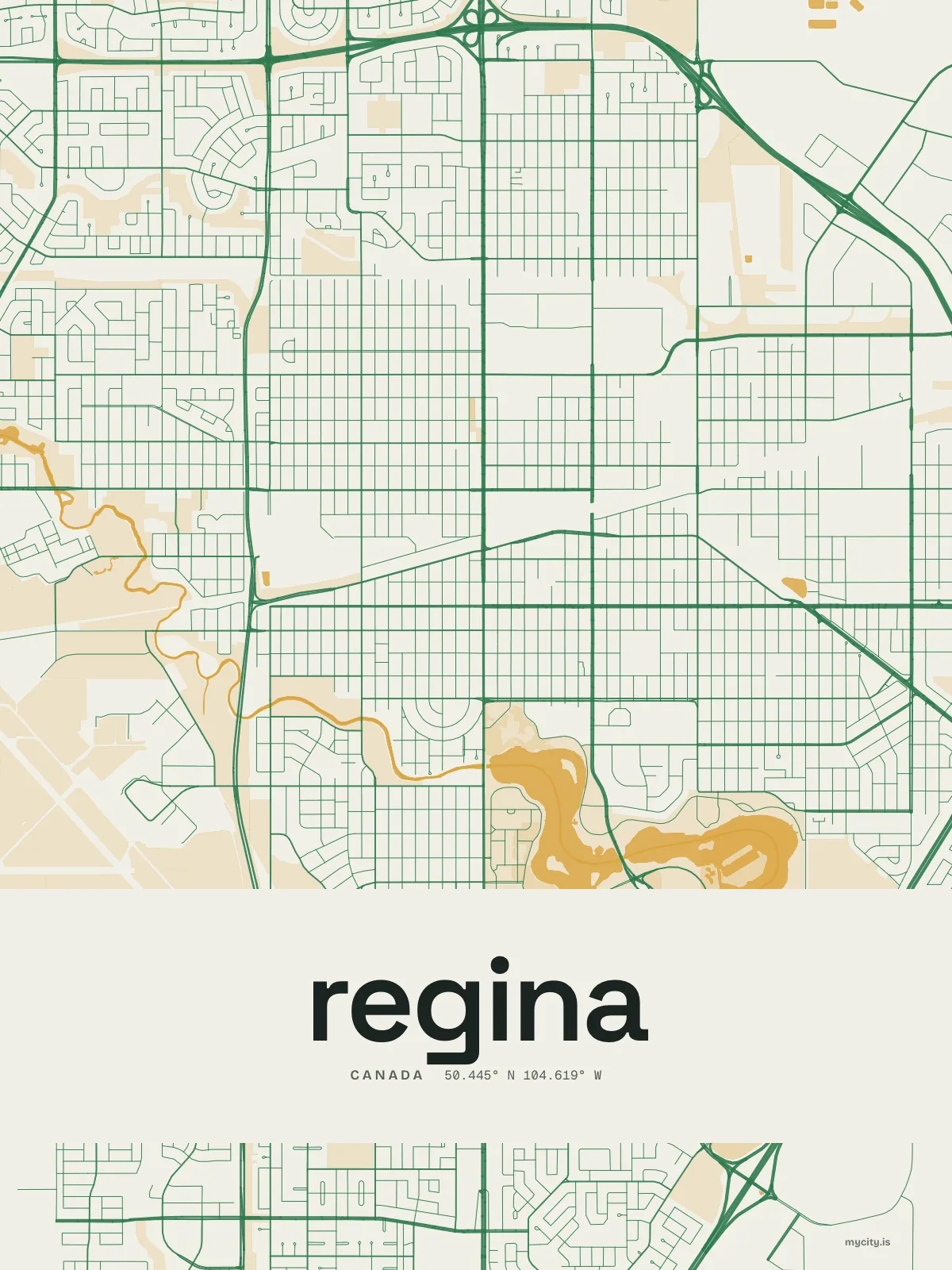 Regina, Riso map