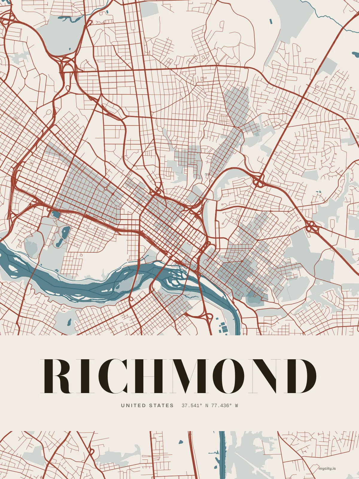 Richmond, Riso map