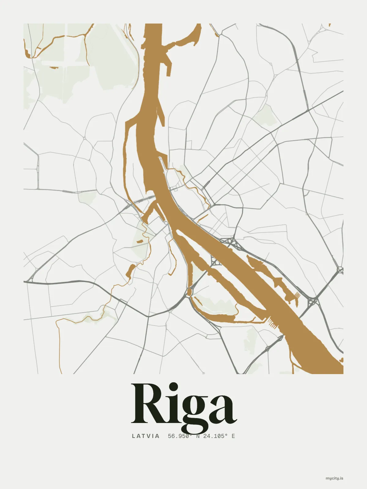 Riga map print