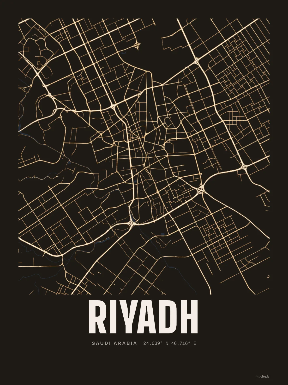 Riyadh map print