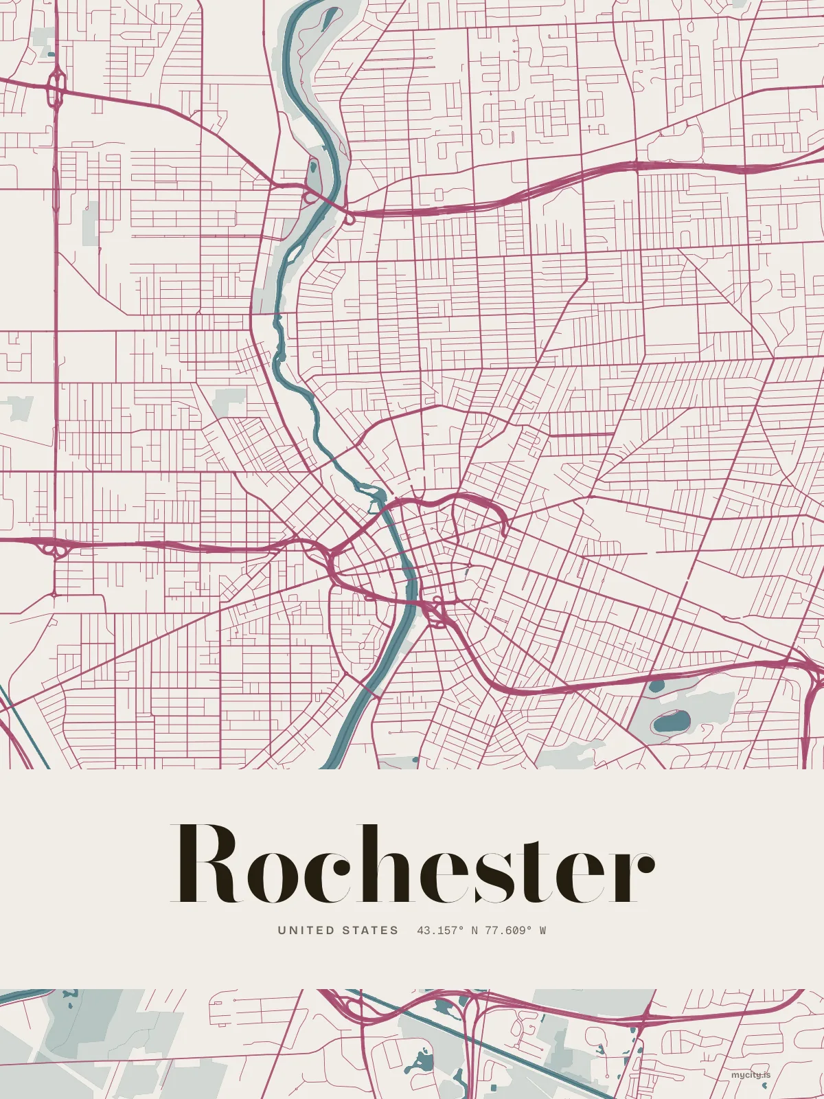Rochester, Riso map