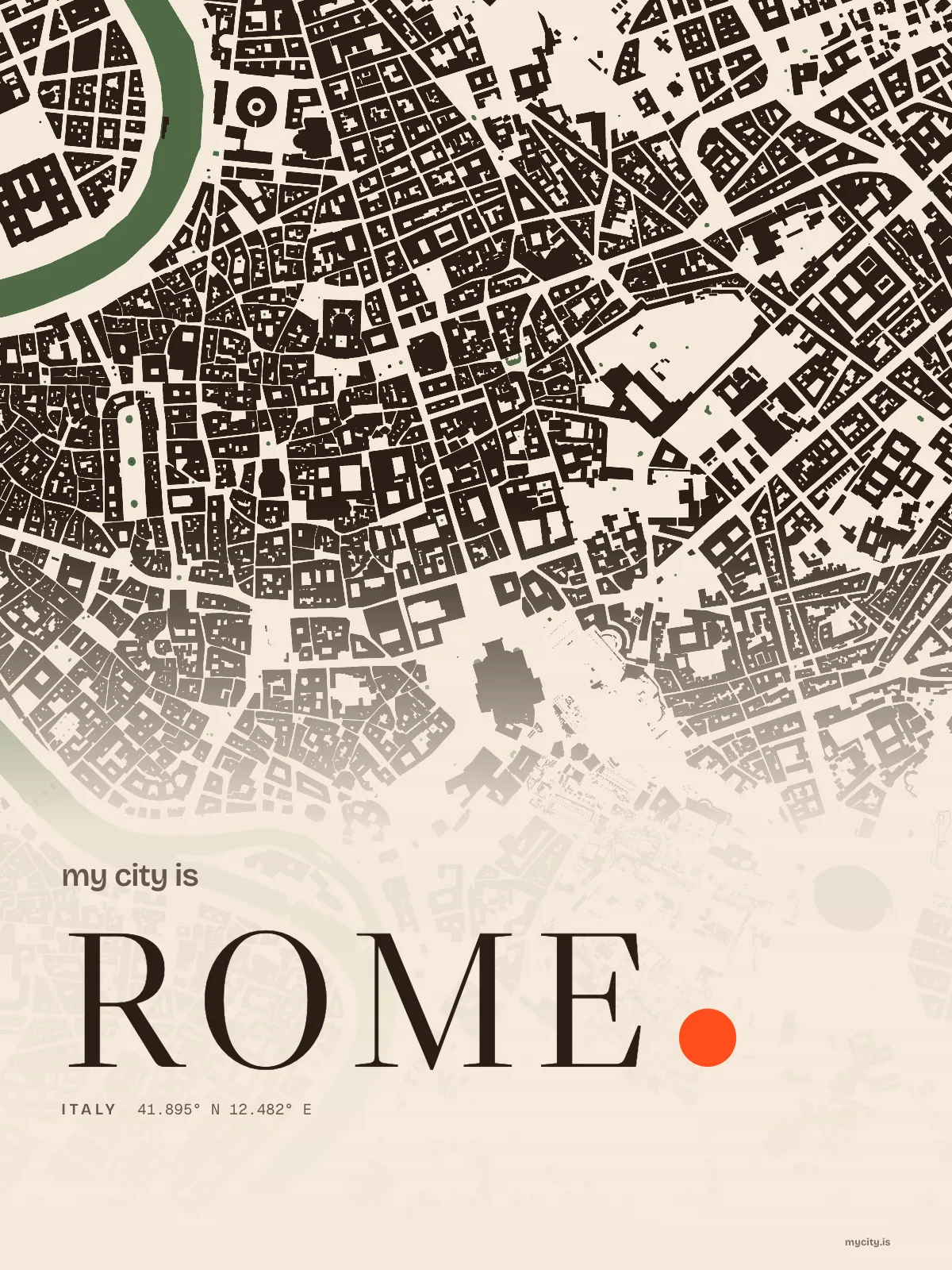 Rome map print