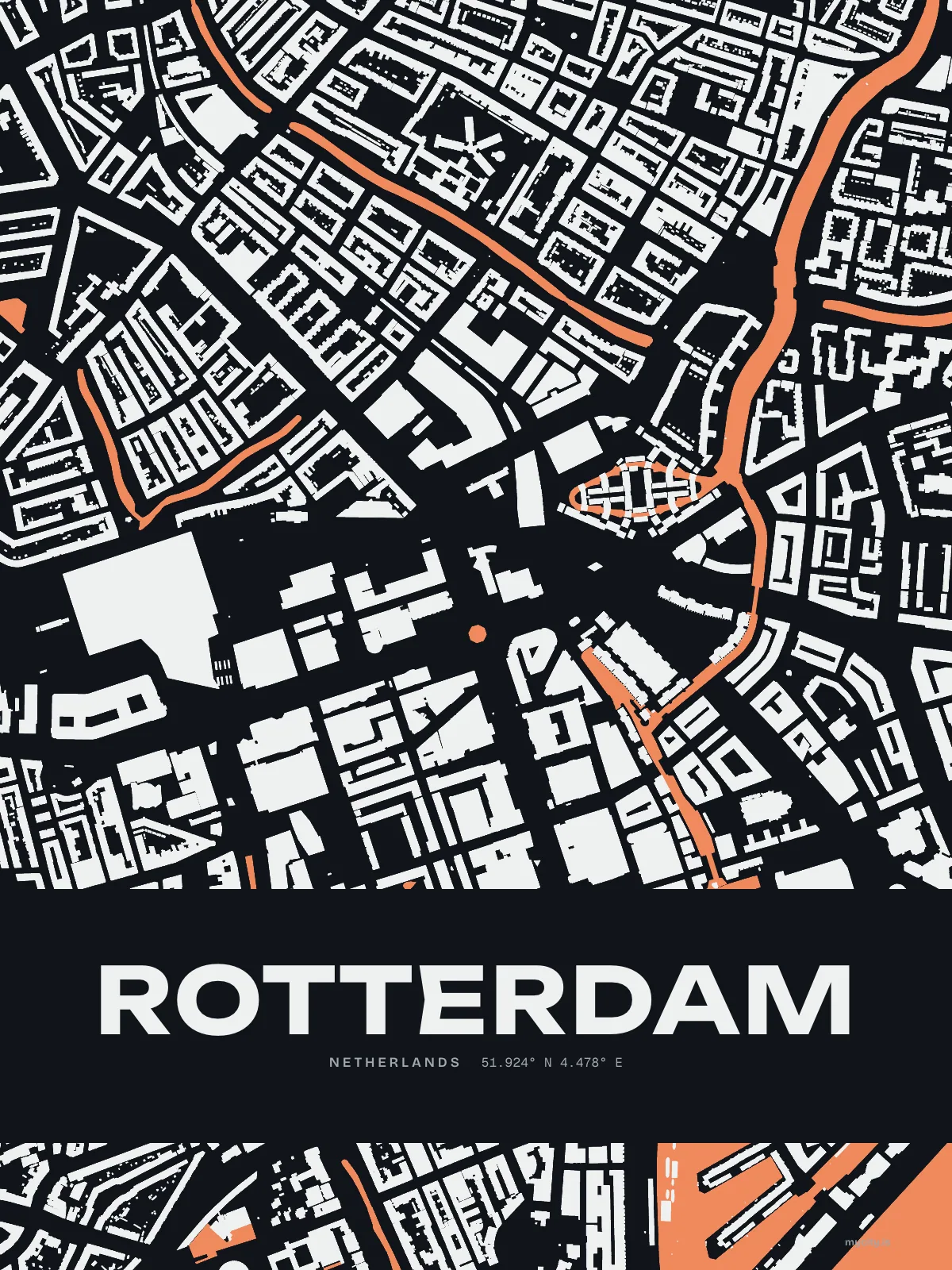 Rotterdam, Figure Ground map