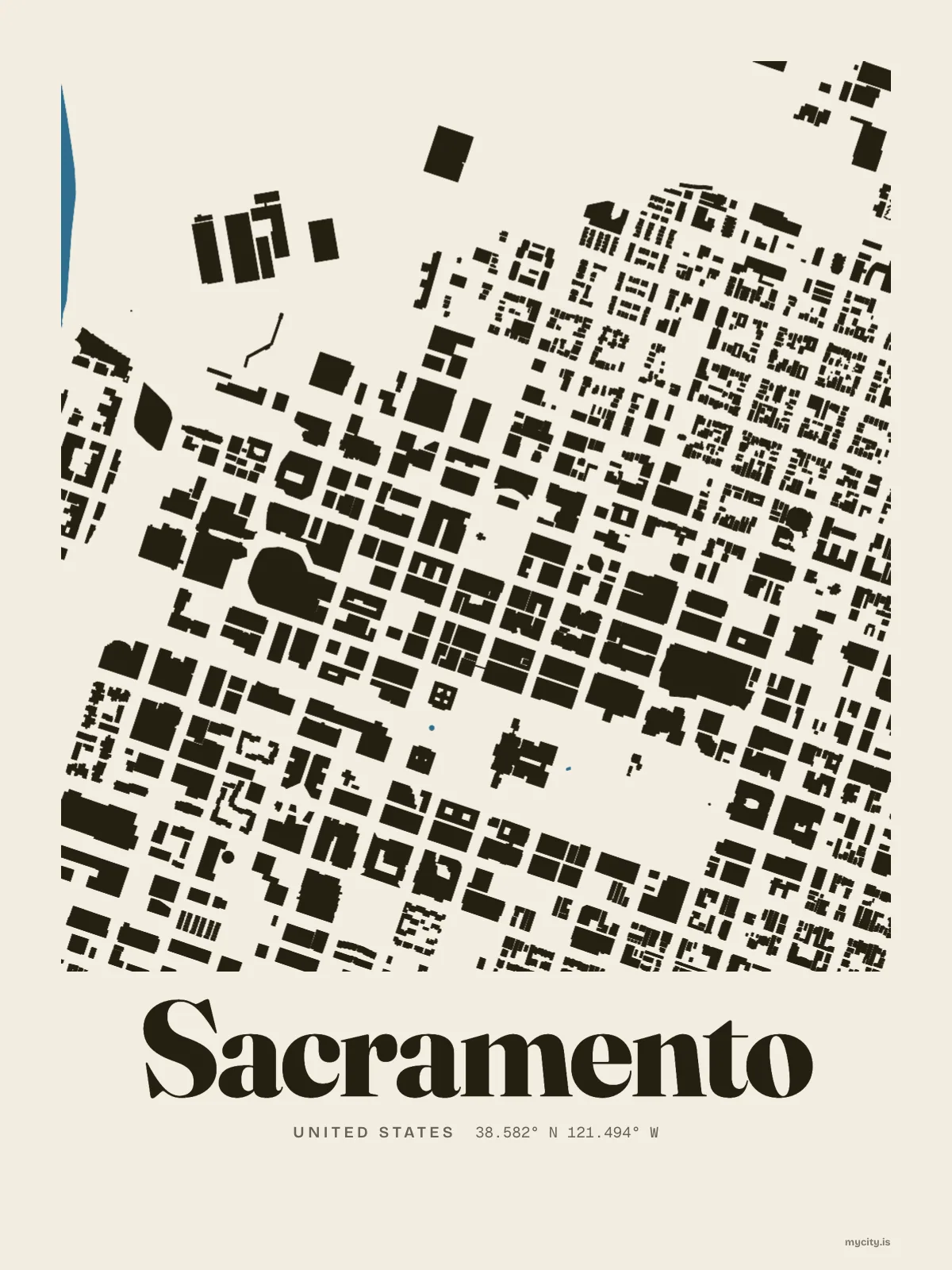 Sacramento map print