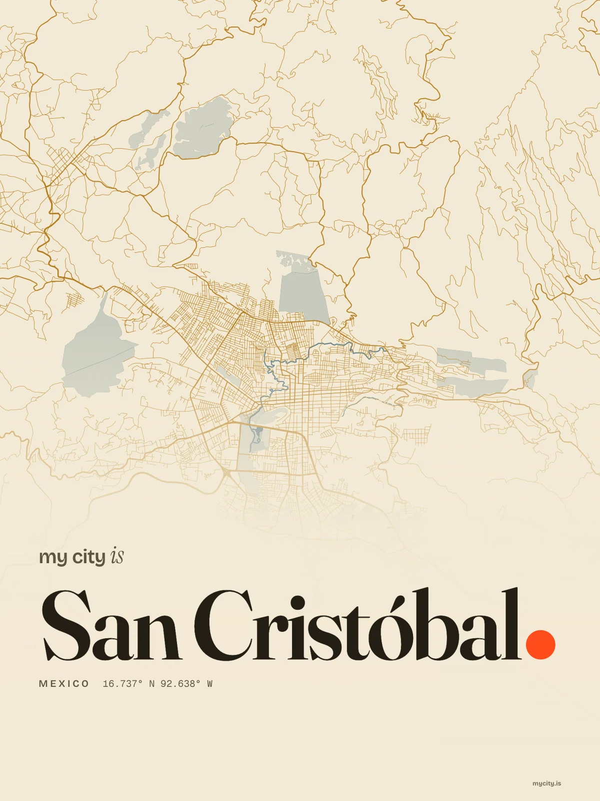 San Cristóbal de las Casas, Riso map
