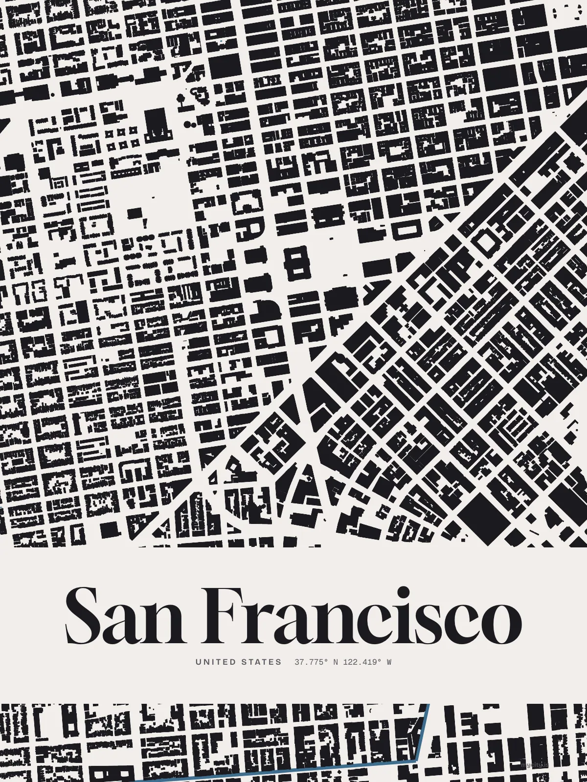 San Francisco map print