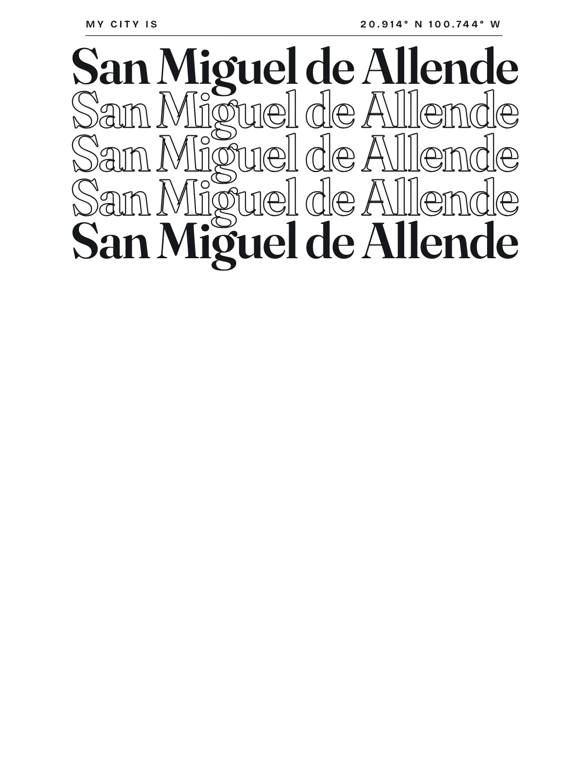 San Miguel de Allende, Index: Stack