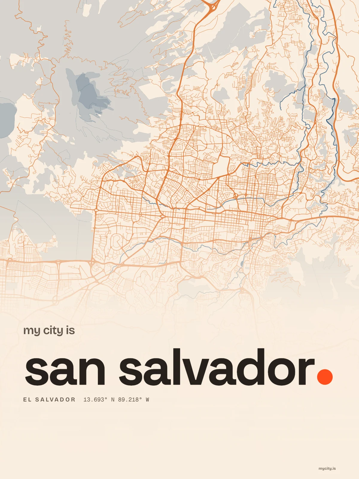 San Salvador, Riso map