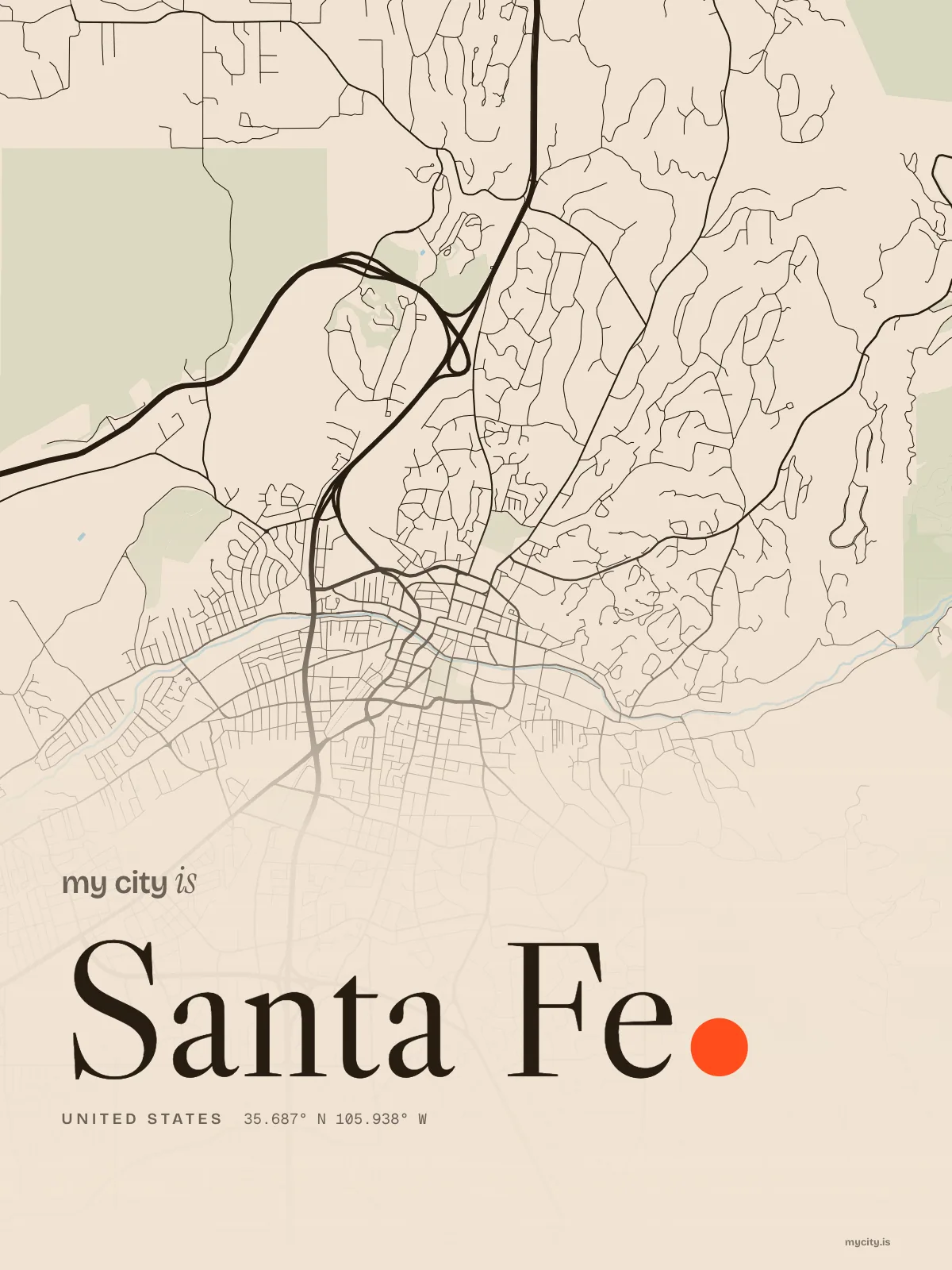 Santa Fe, Ink map