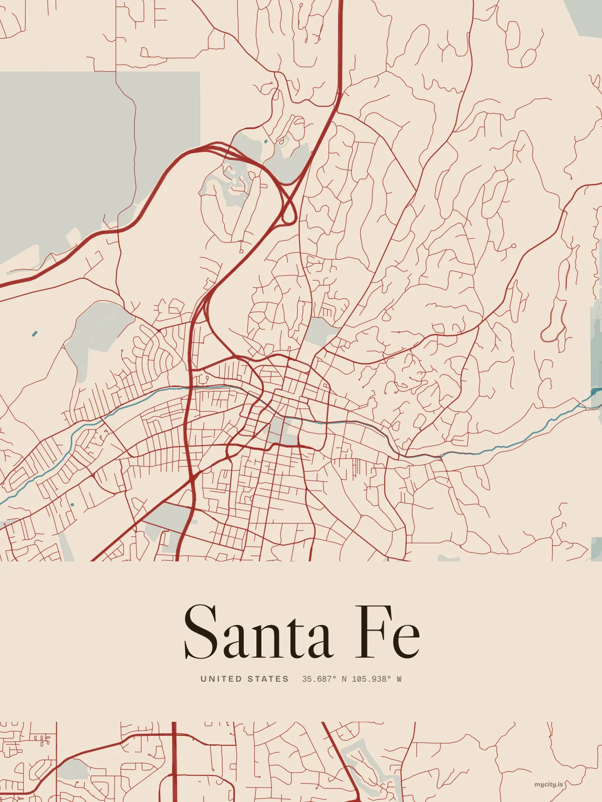 Santa Fe, Riso map