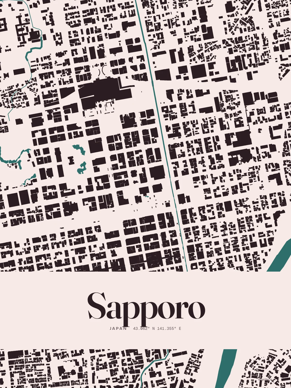 Sapporo, Figure Ground map