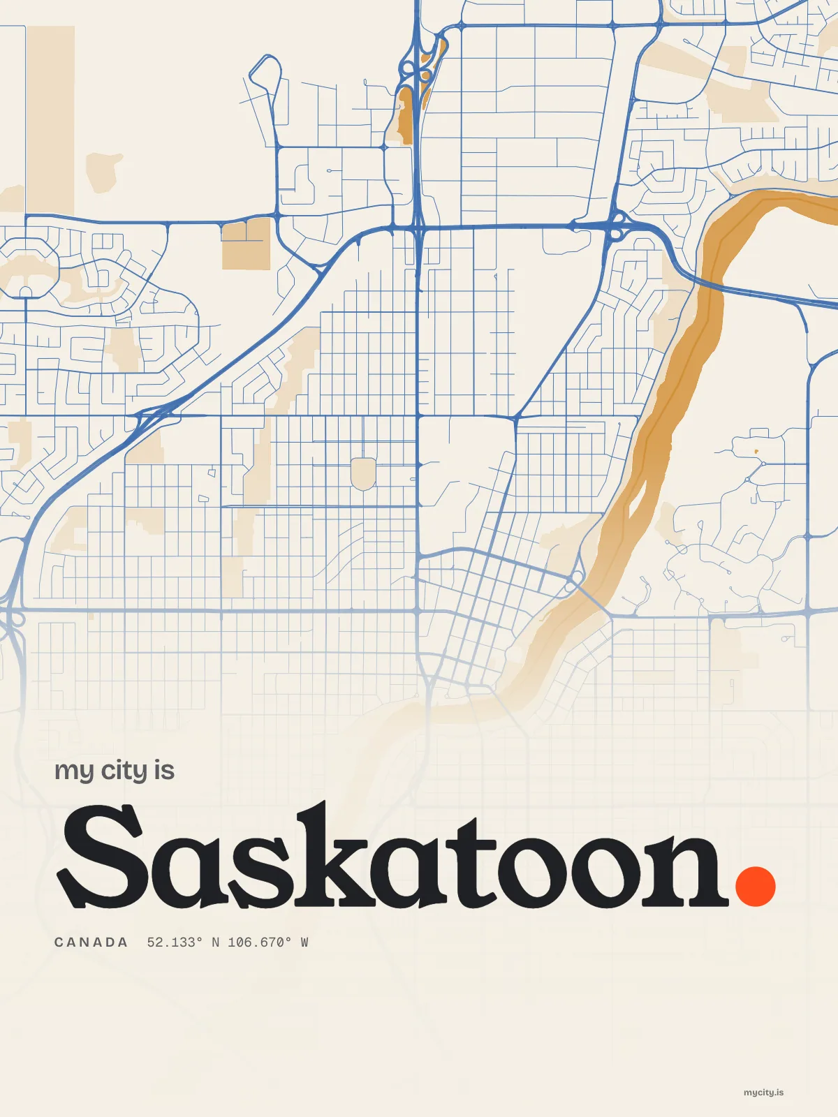 Saskatoon, Riso map