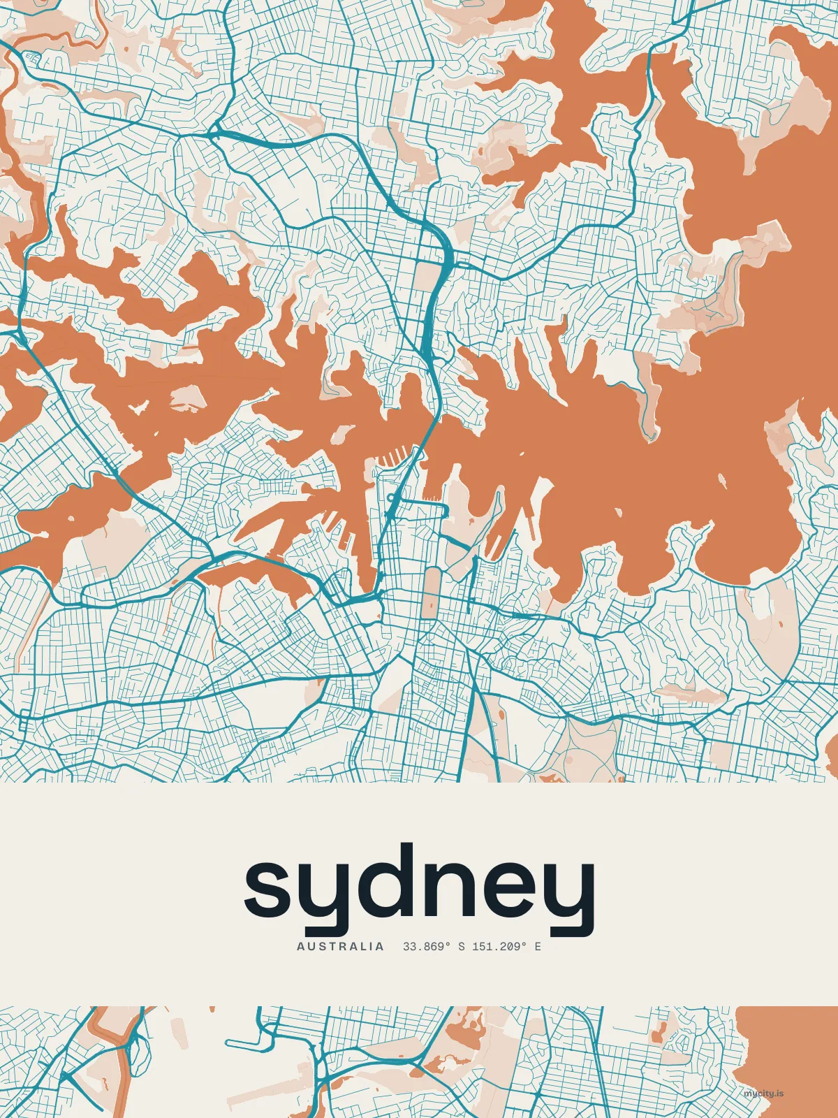 Sydney map print