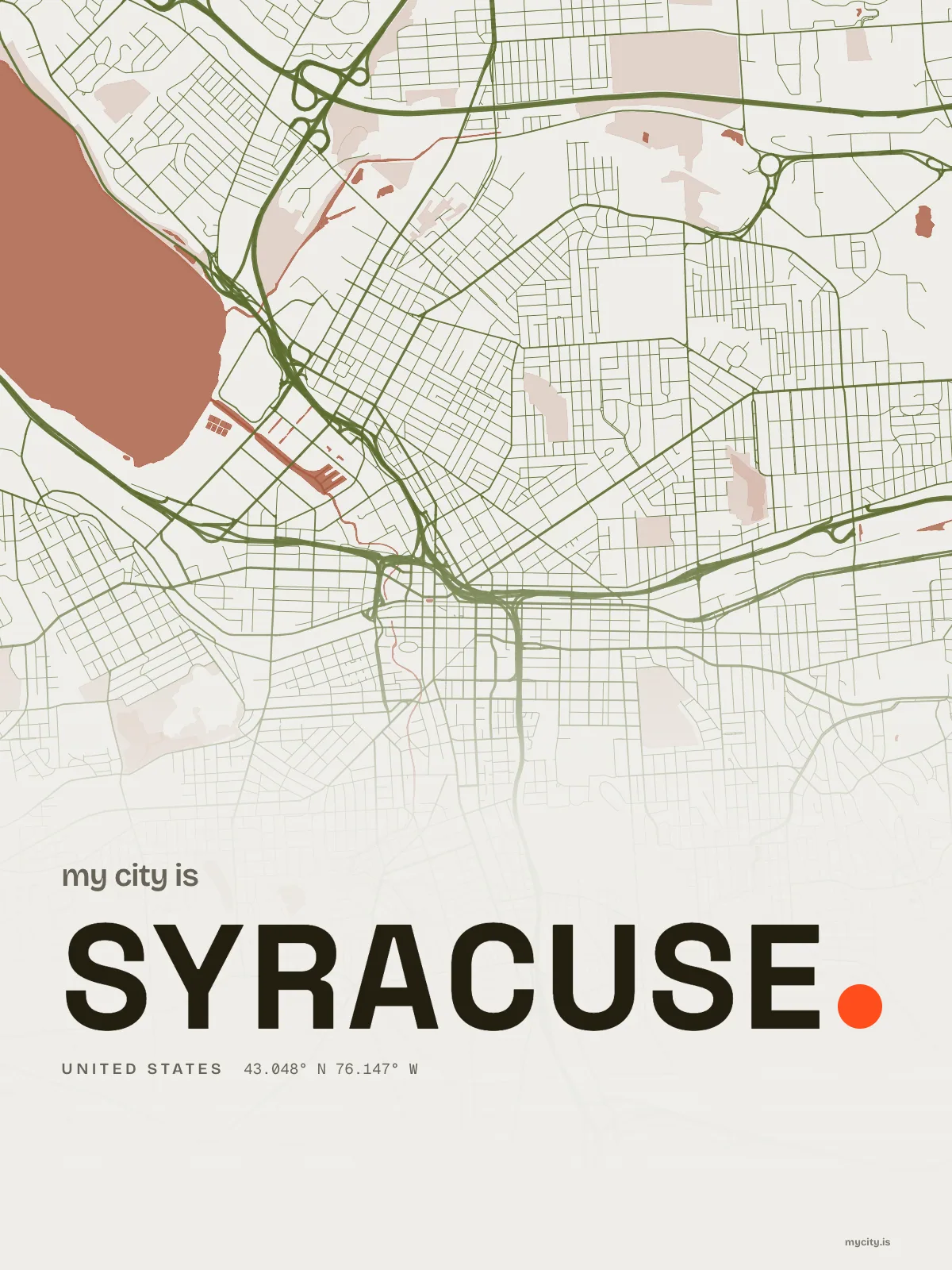 Syracuse, Riso map