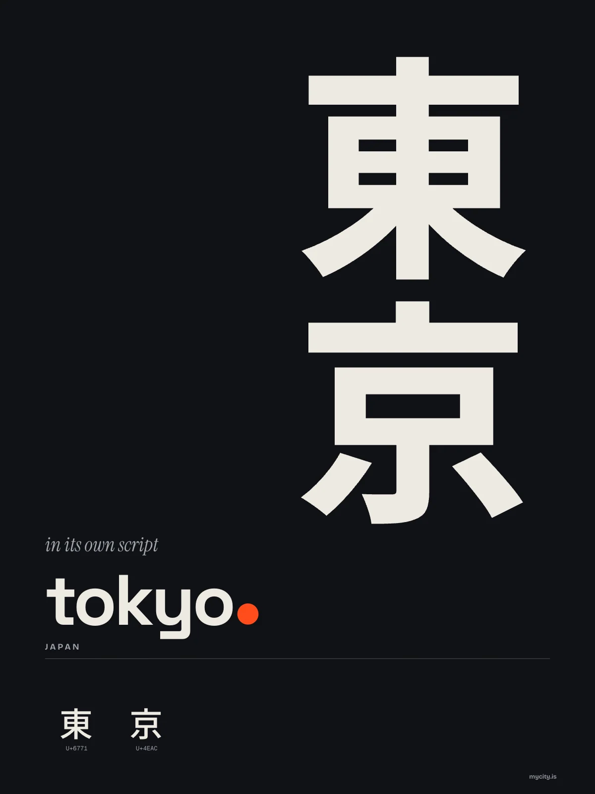 Tokyo, In Its Own Script
