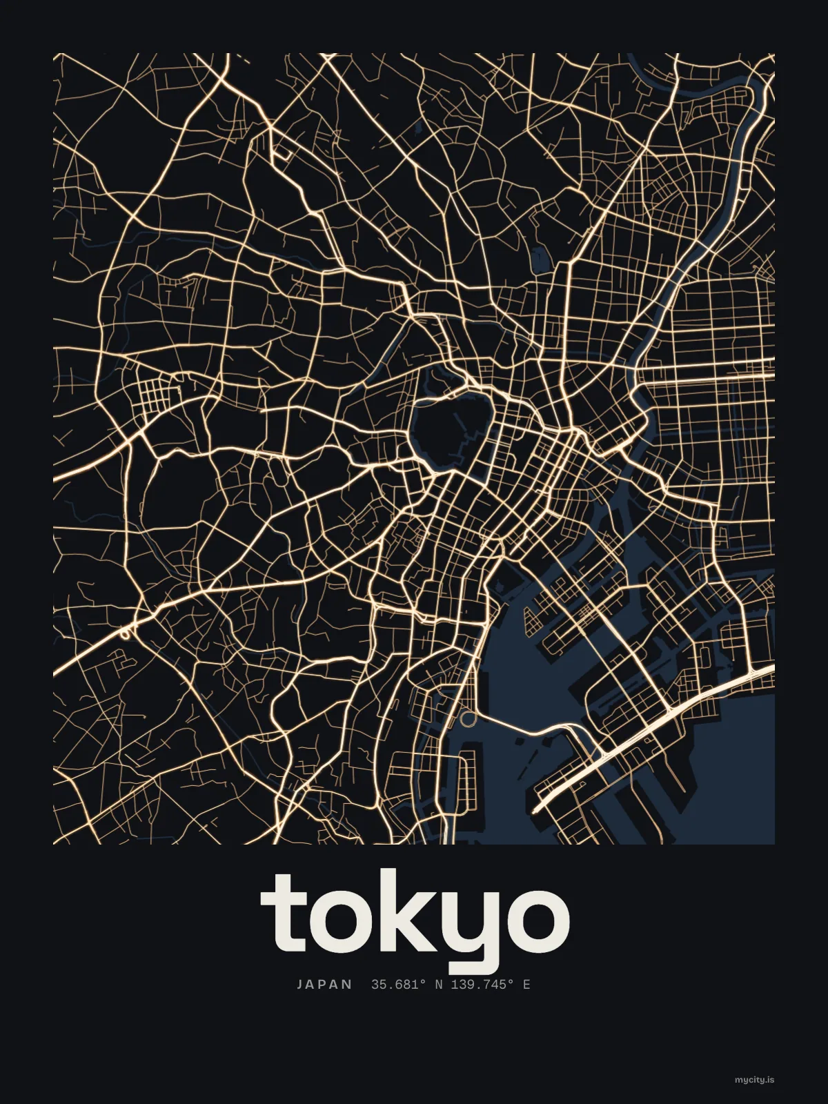 Tokyo map print