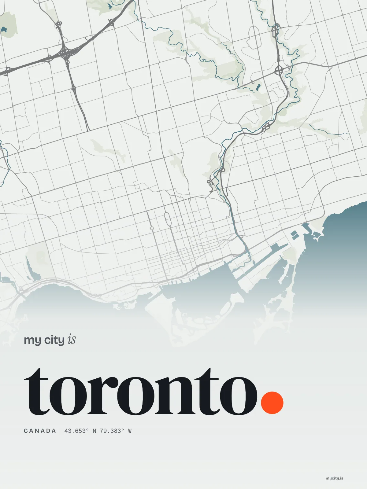 Toronto, Waterline map
