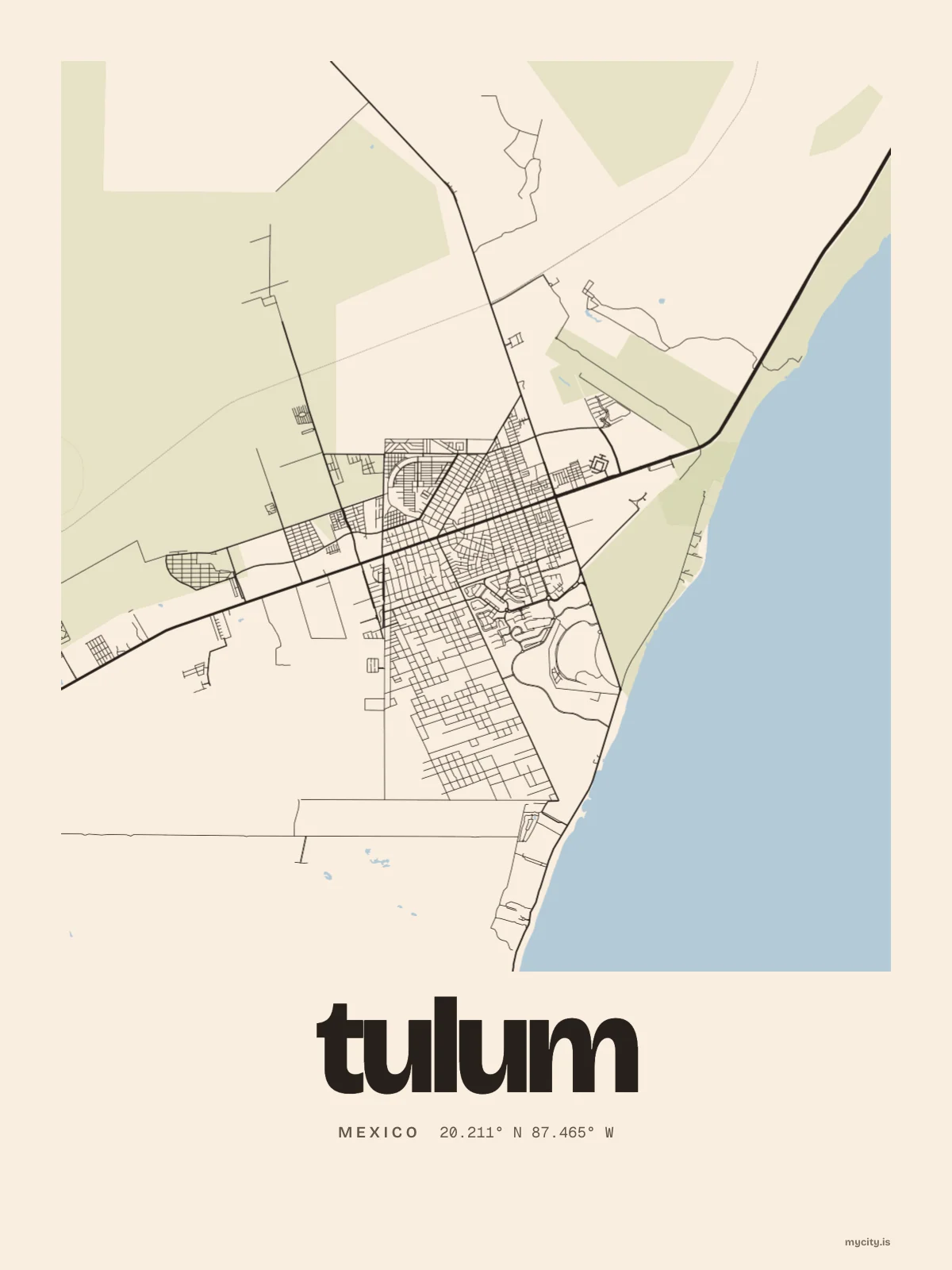 Tulum map print